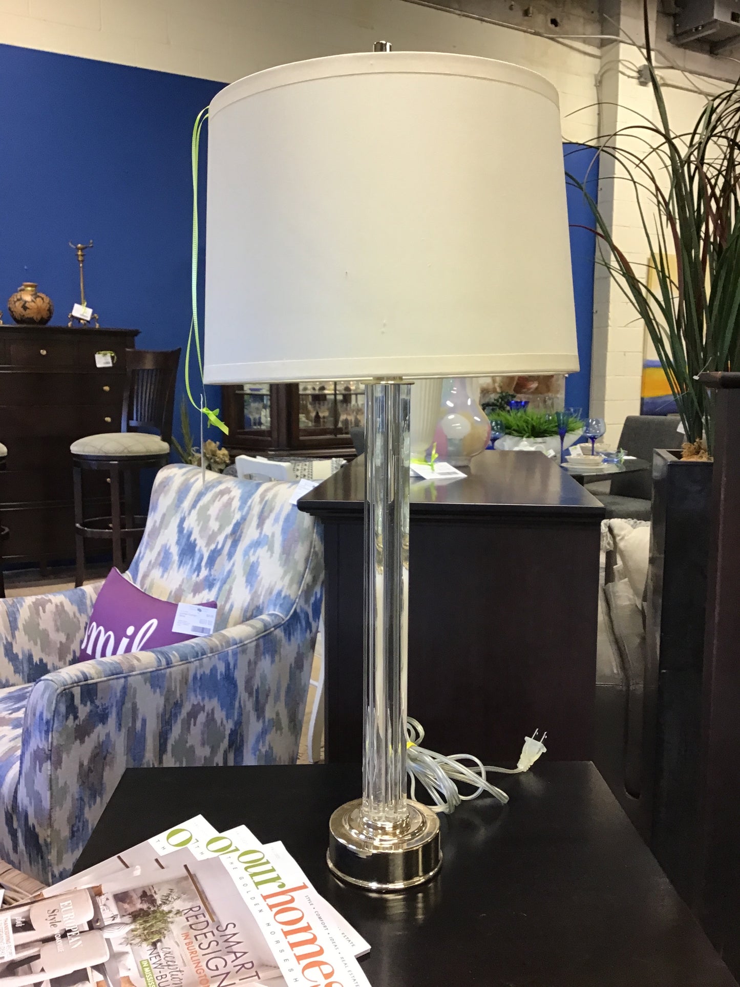 Restoration Hardware Table Lamp - Glass