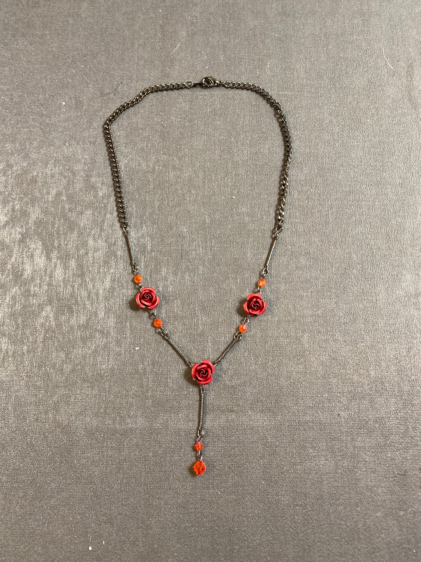 Necklace - Red Roses