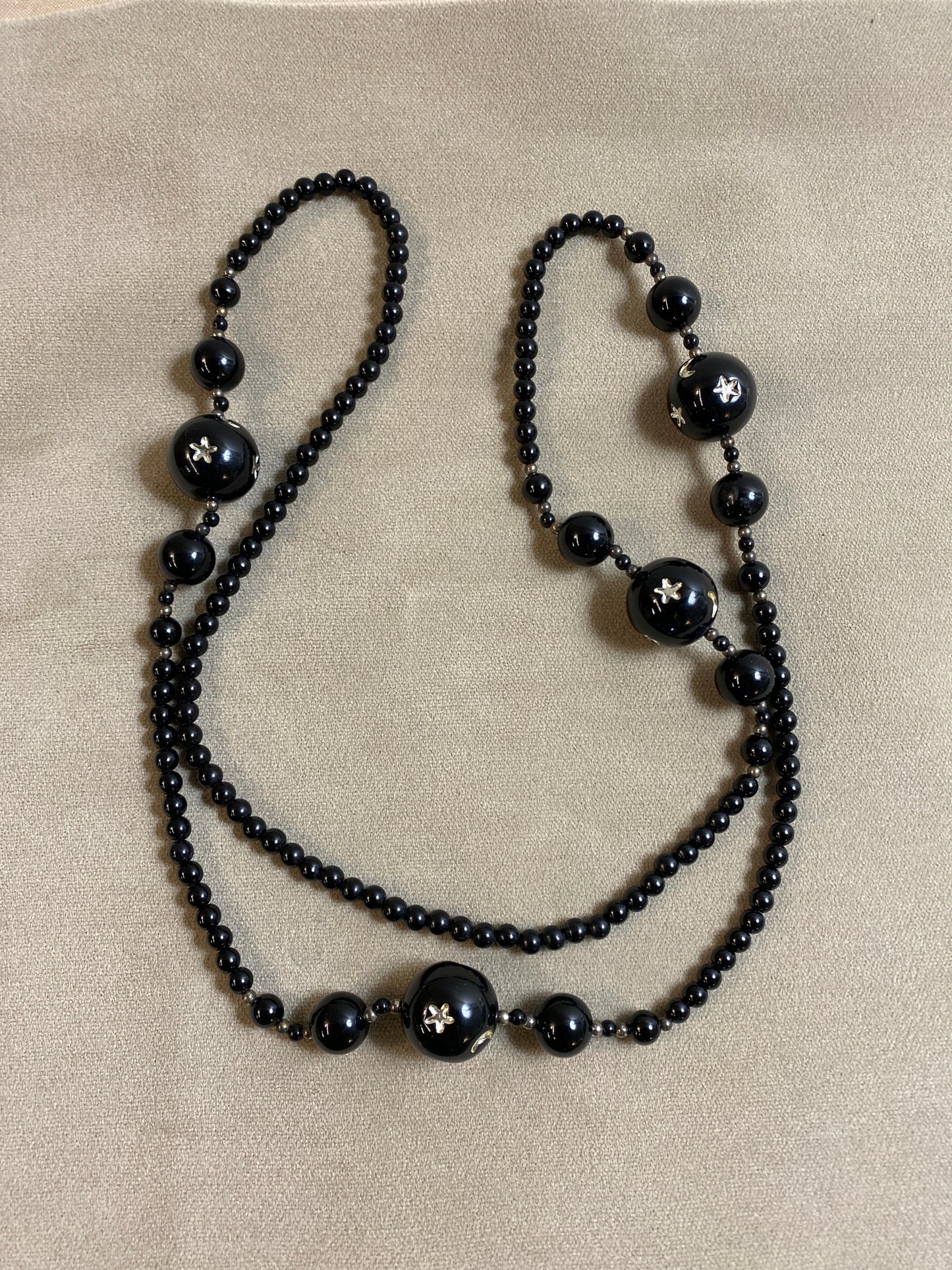 Bead Necklace - Moon & Stars