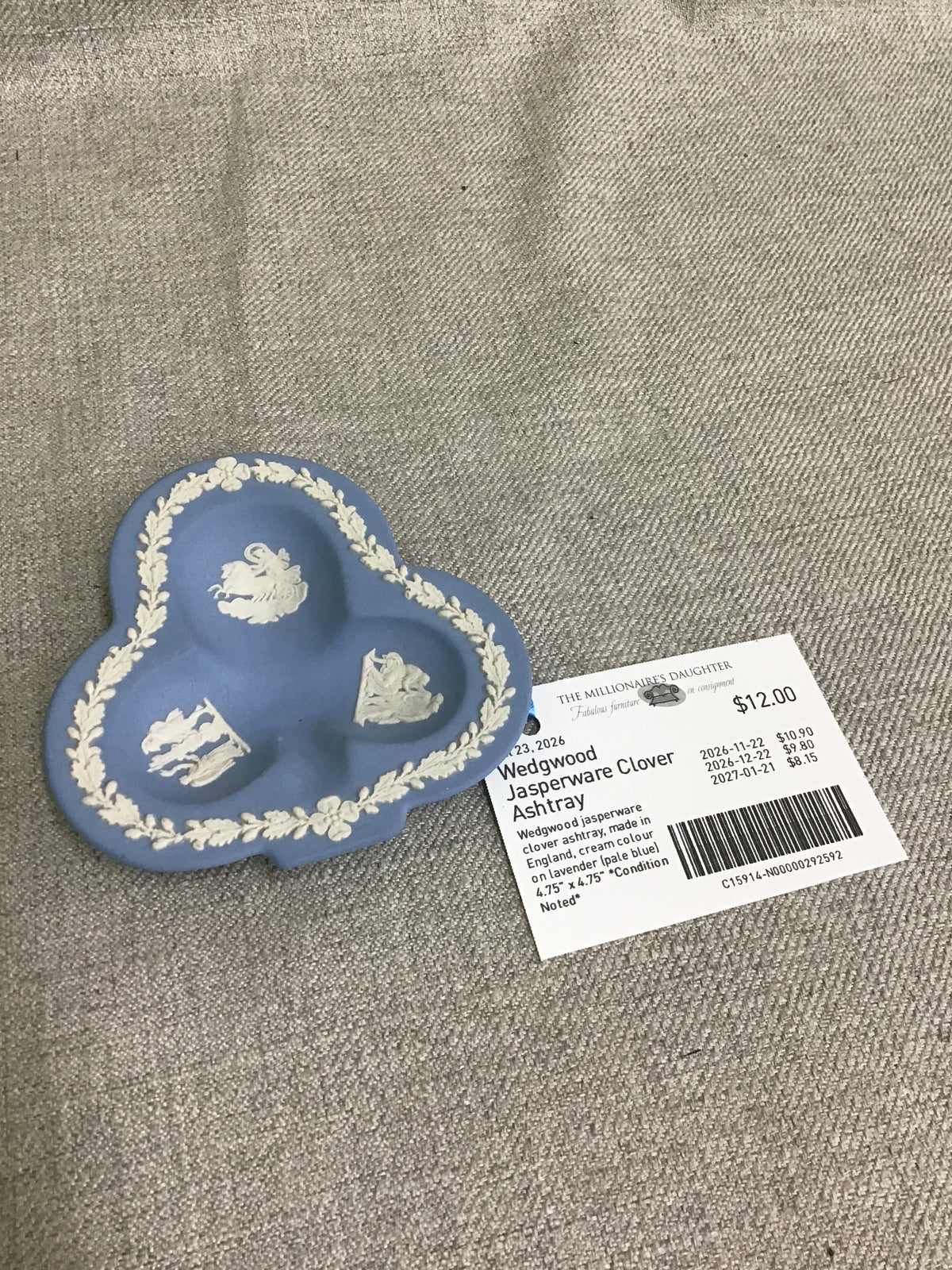 Wedgwood Jasperware Clover Ashtray