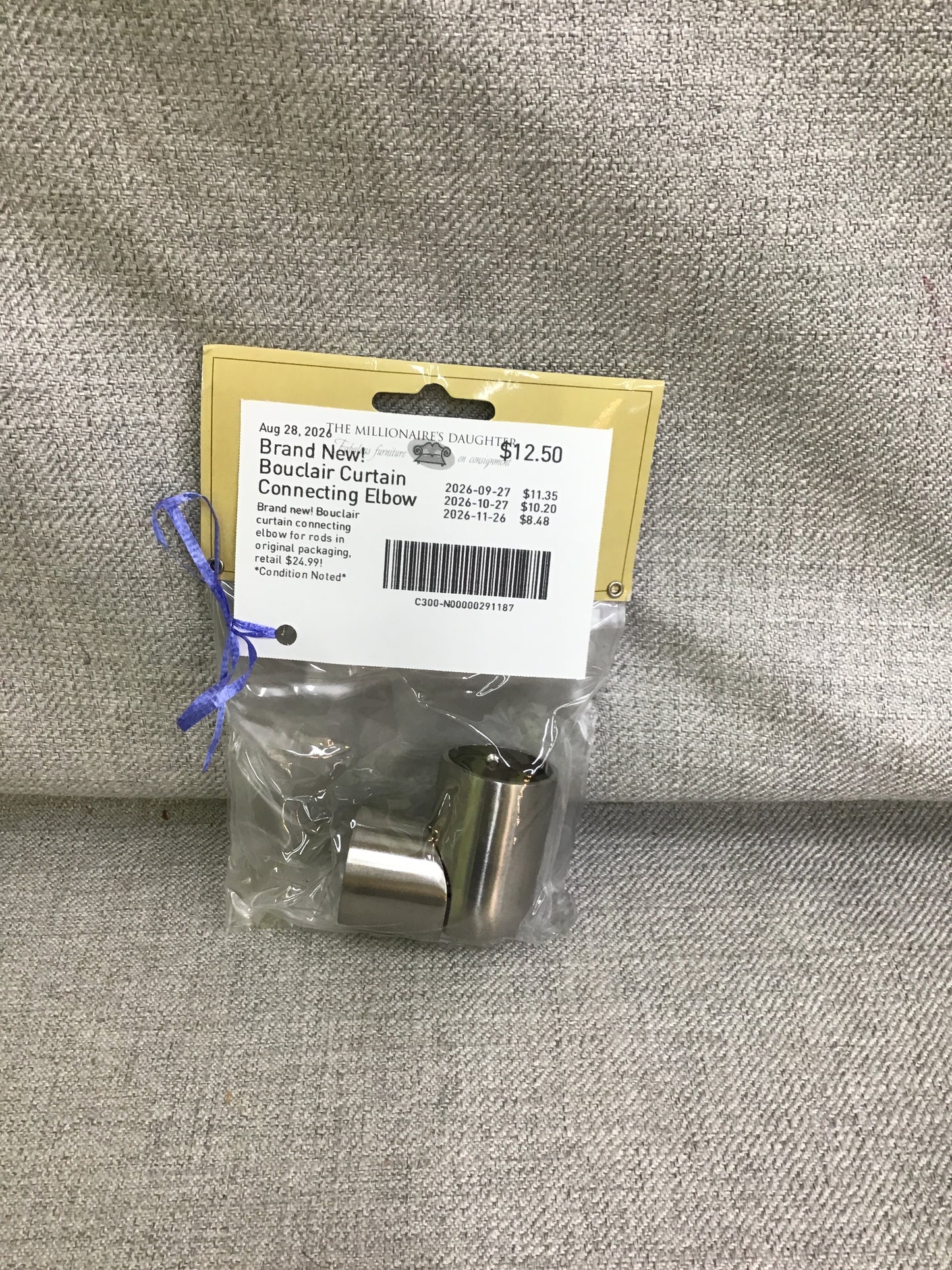 Brand New! Bouclair Curtain Connecting Elbow