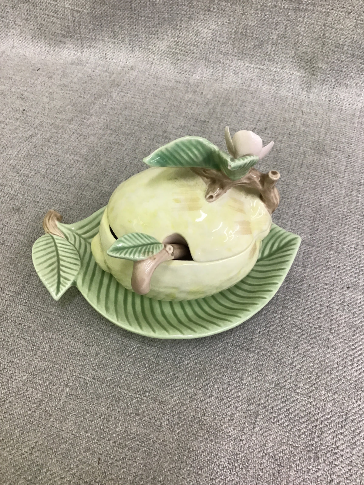 Fitz & Floyd 'Orchard' Lemon Jam Jar w Saucer