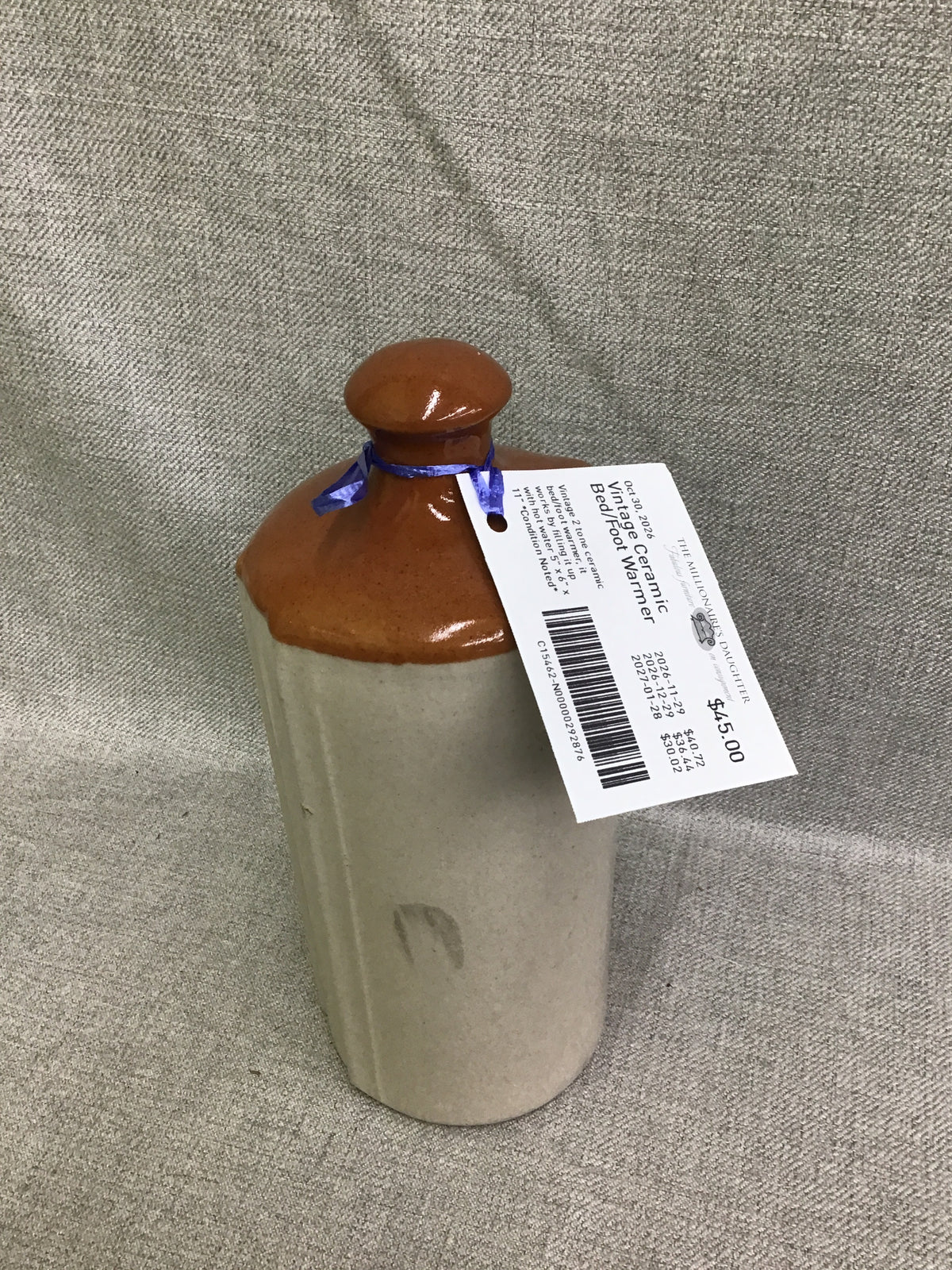 Vintage Ceramic Bed/Foot Warmer