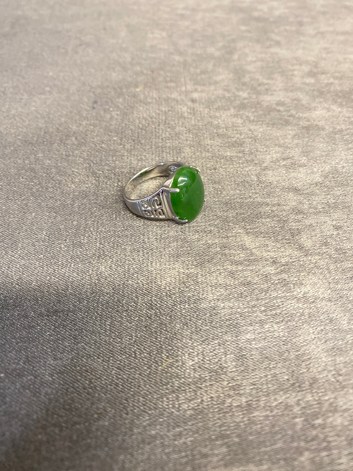 925 Silver Ring - Green Stone