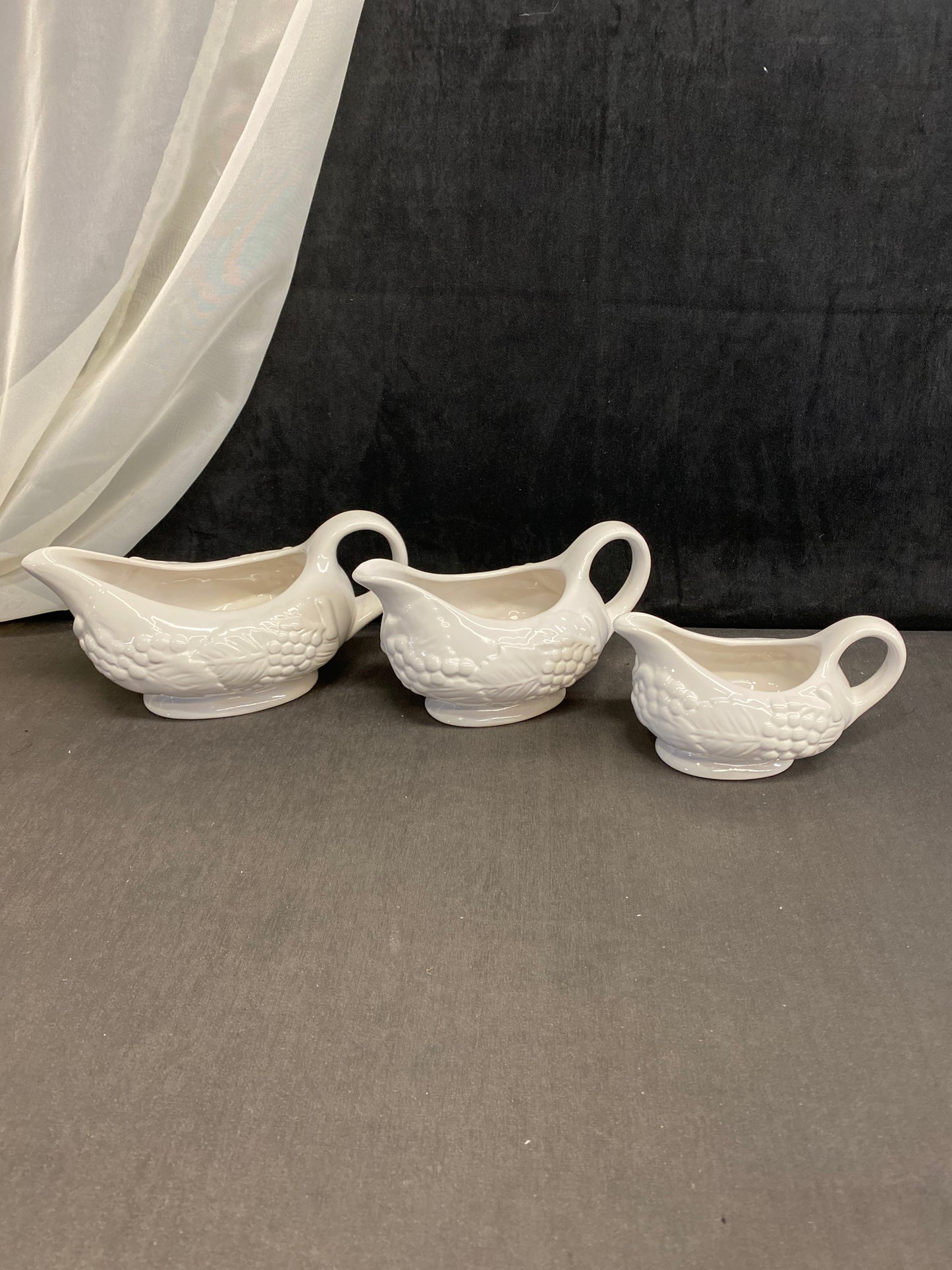 3PC Tabletops "Harvest Grape" Sauce Boats