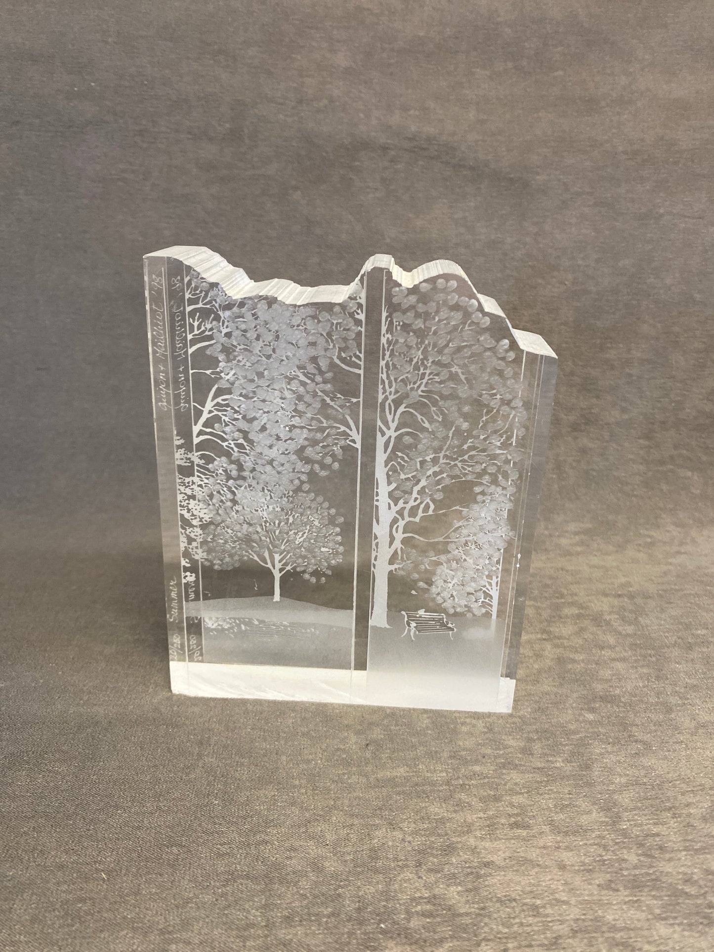 Engraved Acrylic Sculpture - Summer