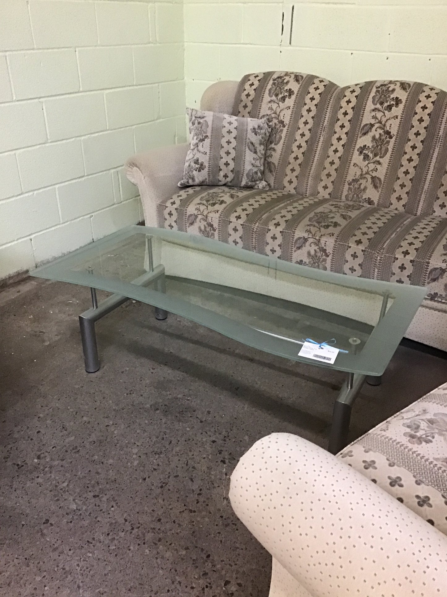 Wave Glass Top Coffee Table