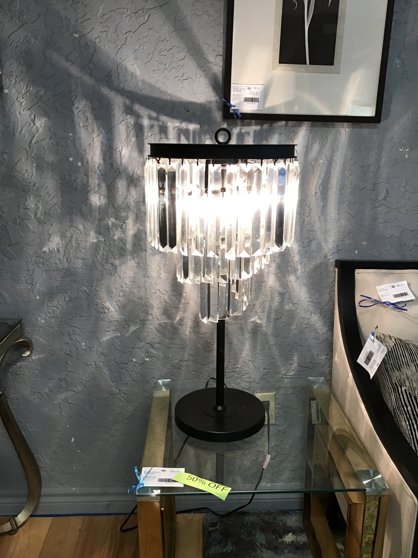 Heavy! Modern Buffet Lamp- 31"h