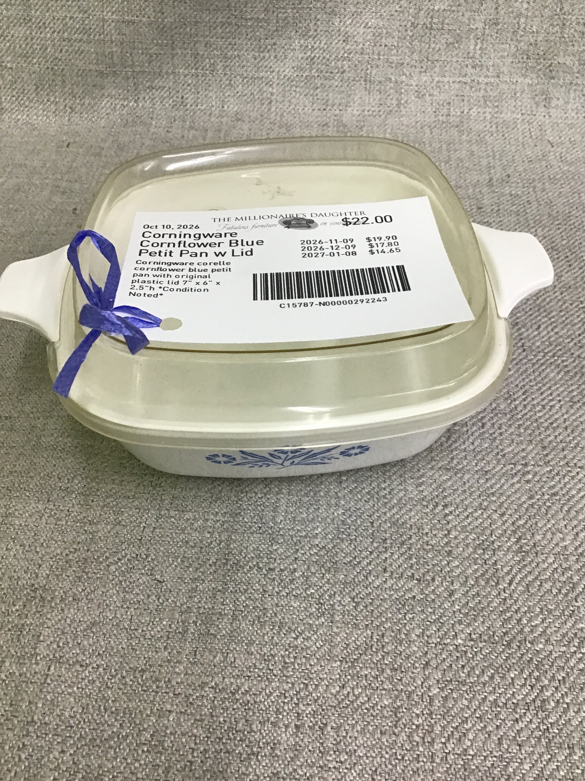 Corningware Cornflower Blue Petit Pan w Lid