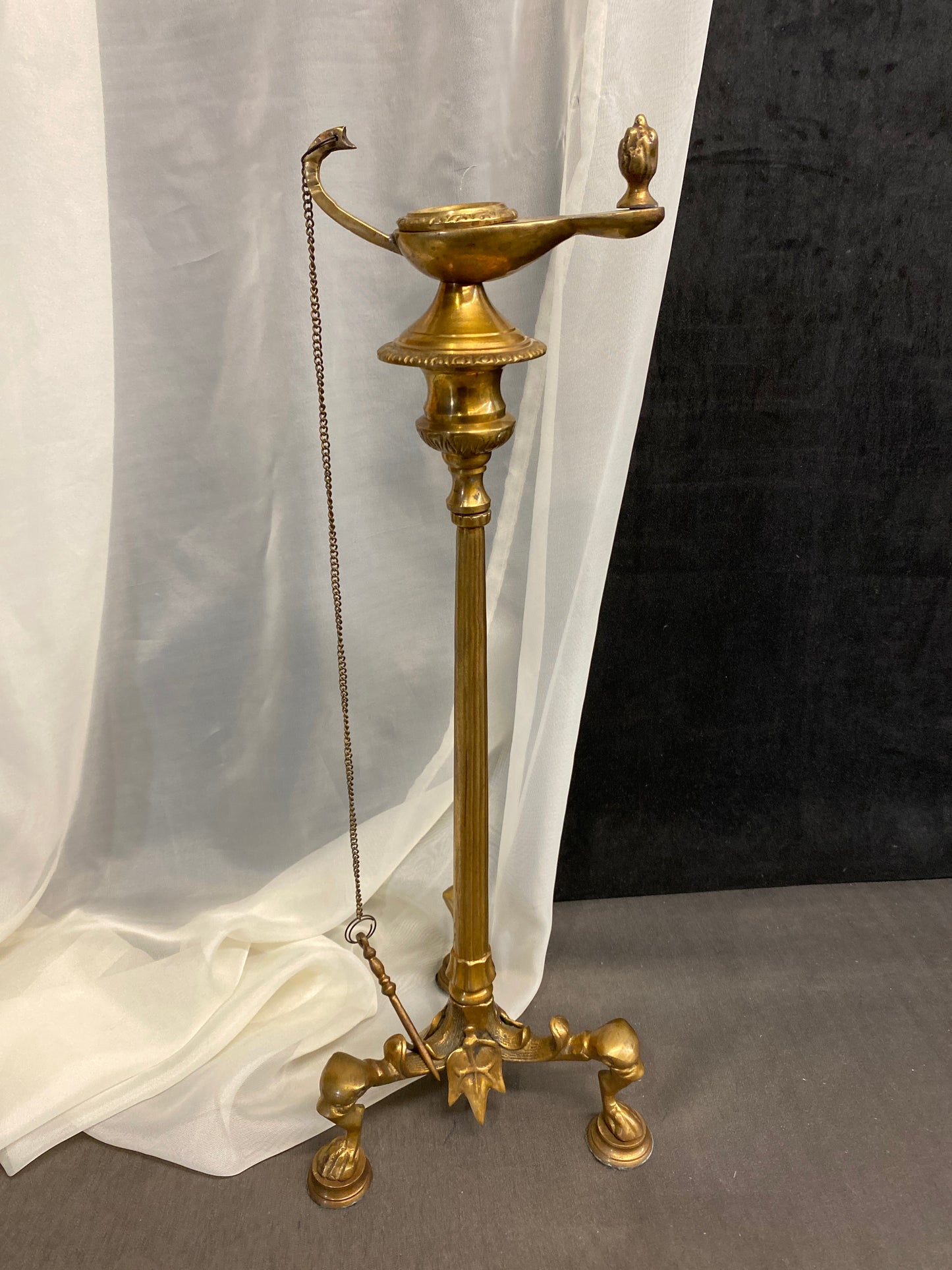 Brass Candleholder - Panthers