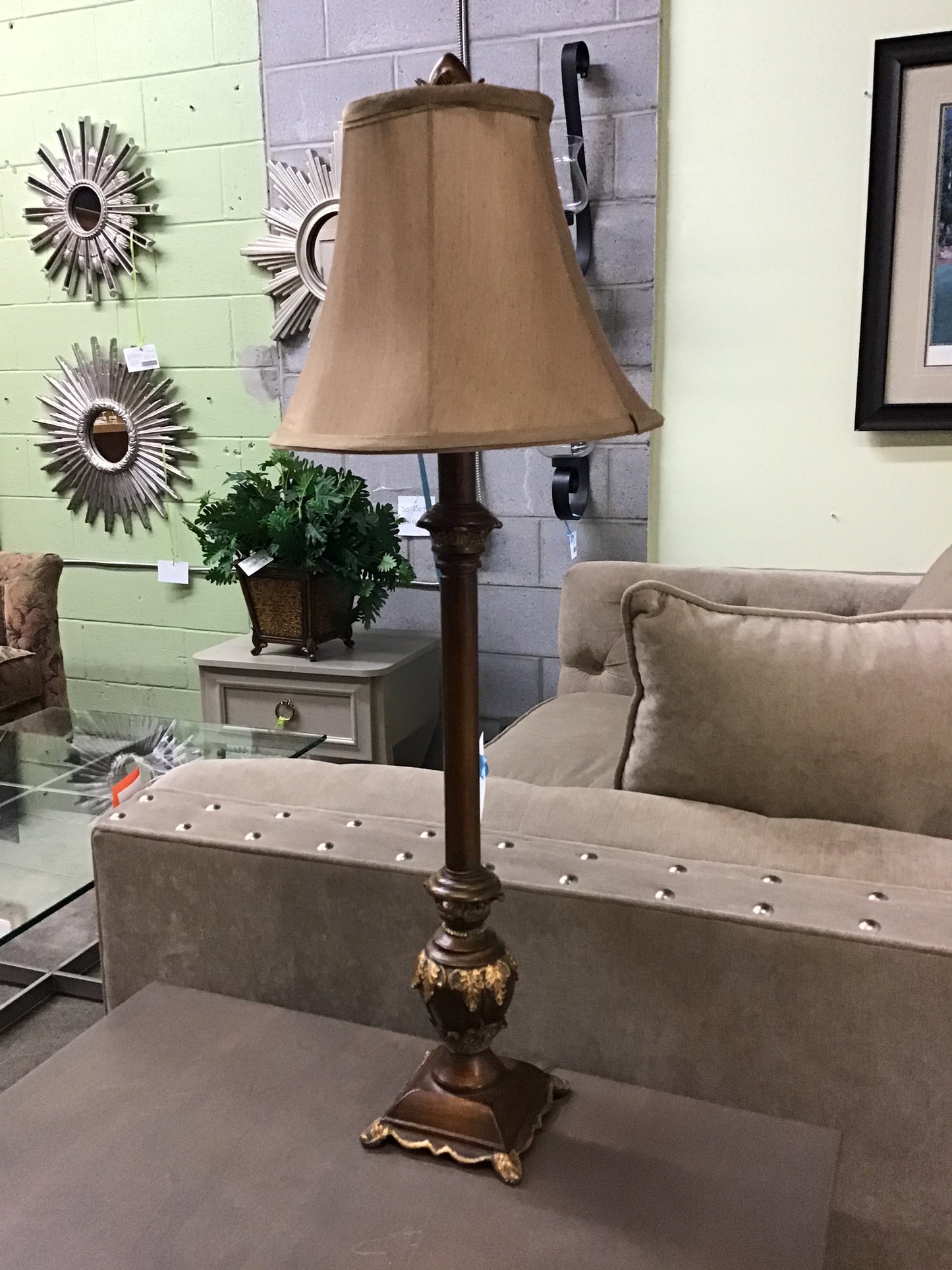 Buffet Lamp - Copper Tone