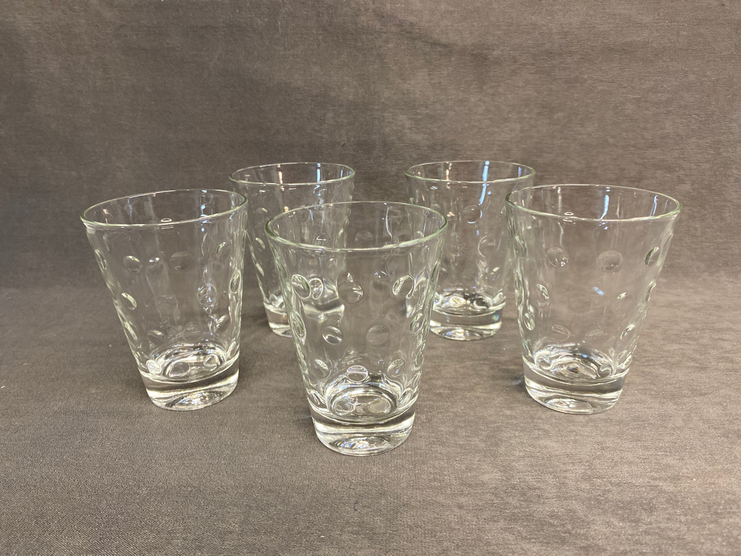 Set 5 Hazel Atlas "Capri Dot" Glasses