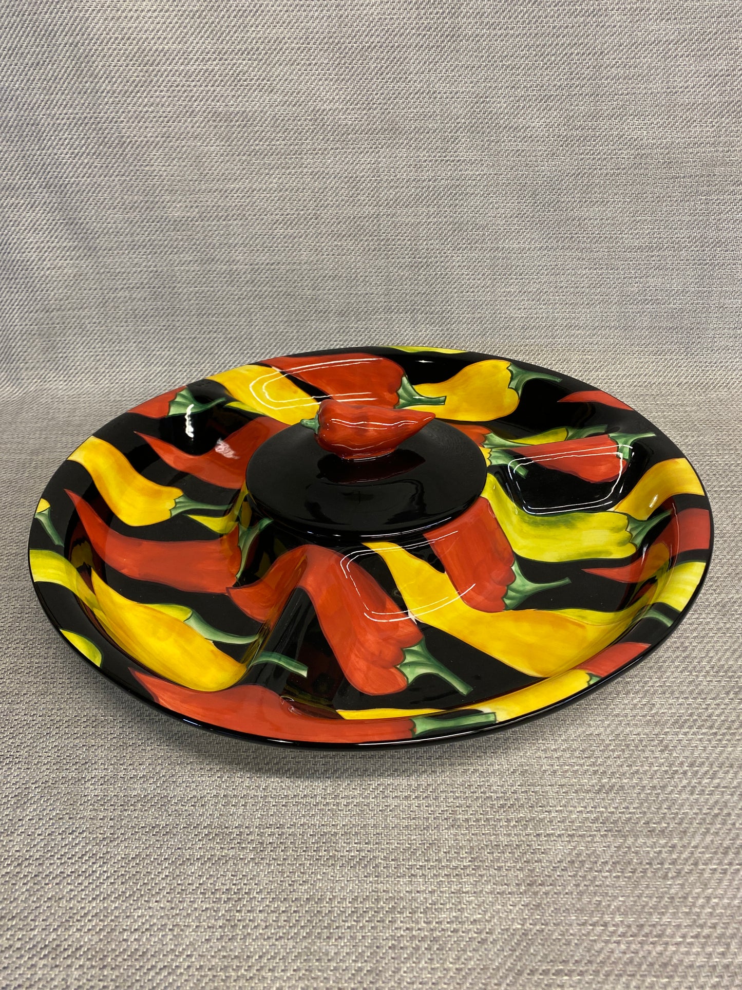 Clay Art "Caliente" Chip & Dip w Lid