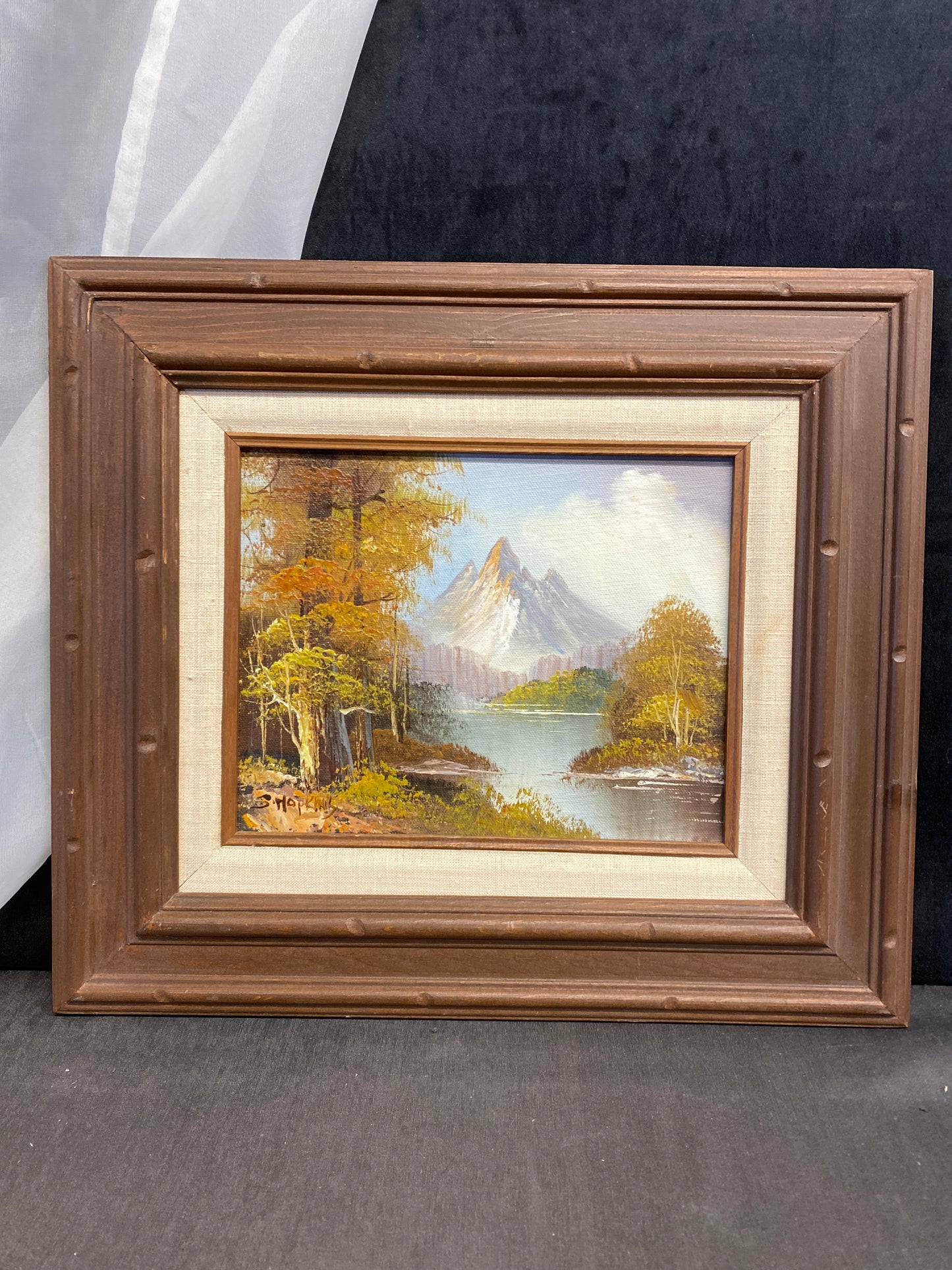 Small Framed Painting - Mountain Lake