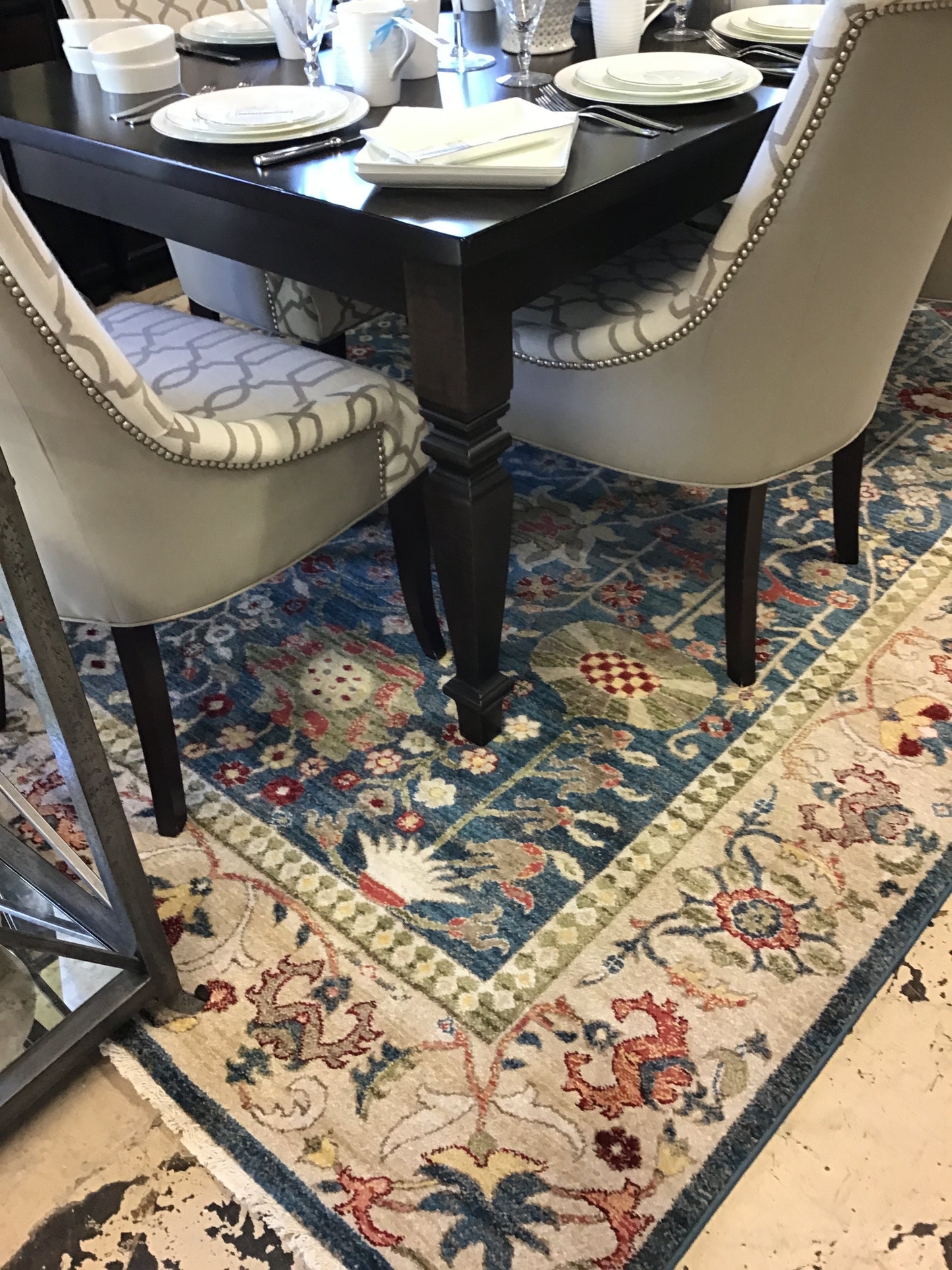 Rug - Kashan - Blue/Tan - 8' x 10'