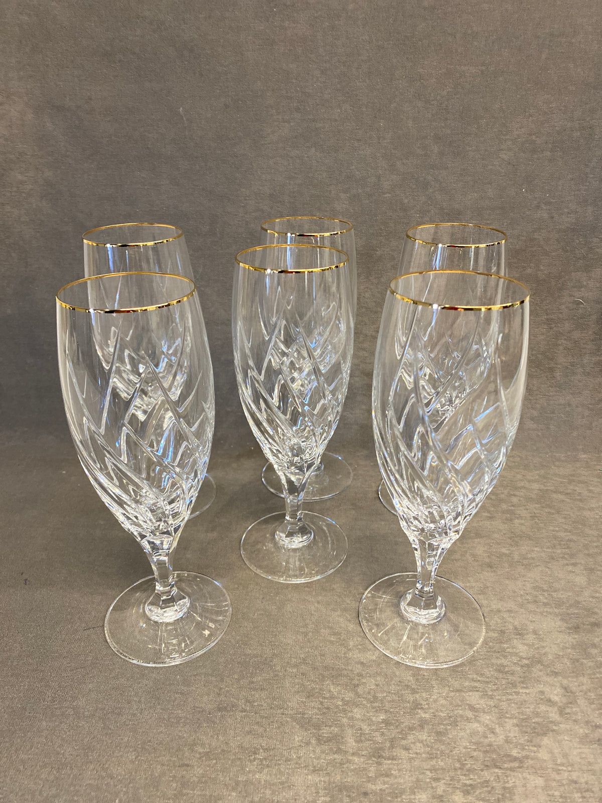 Set 6 Mikasa Crystal Beer Glasses