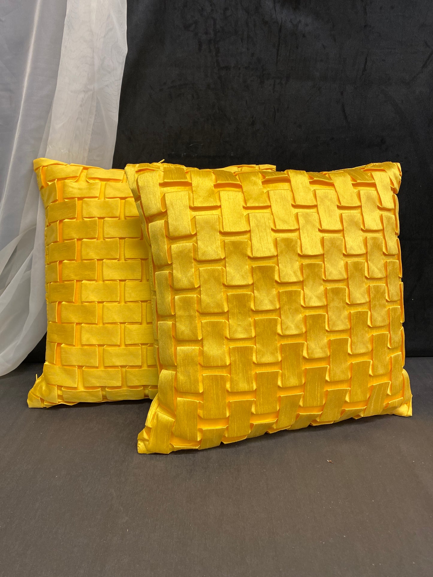 Pair Cushions - Yellow