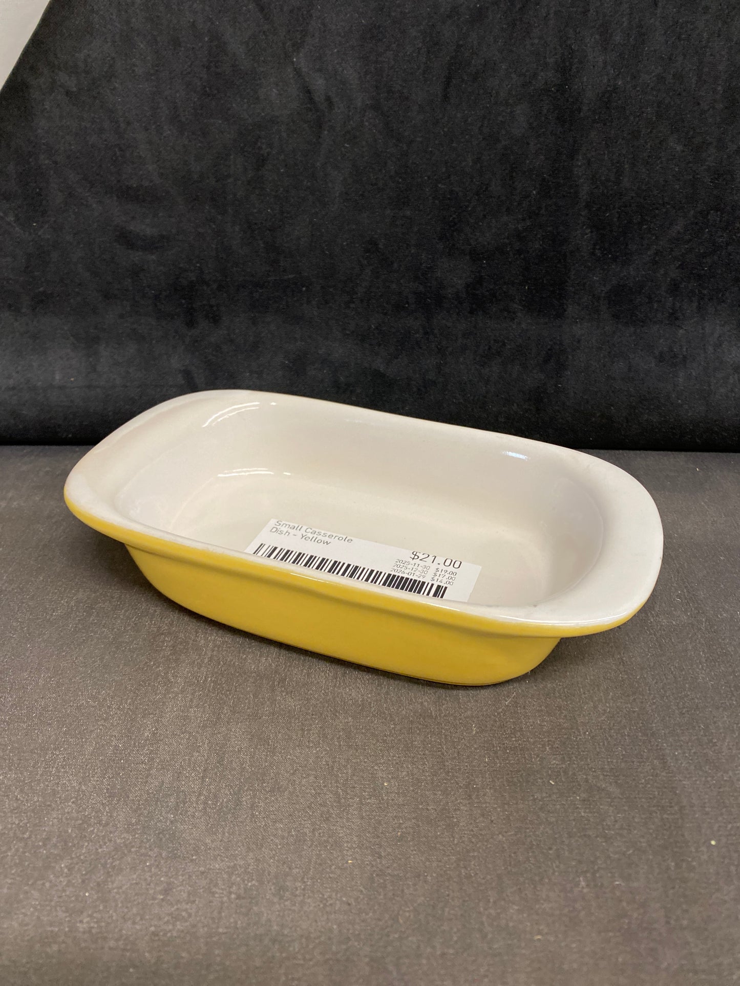 Small Casserole Dish - Yellow