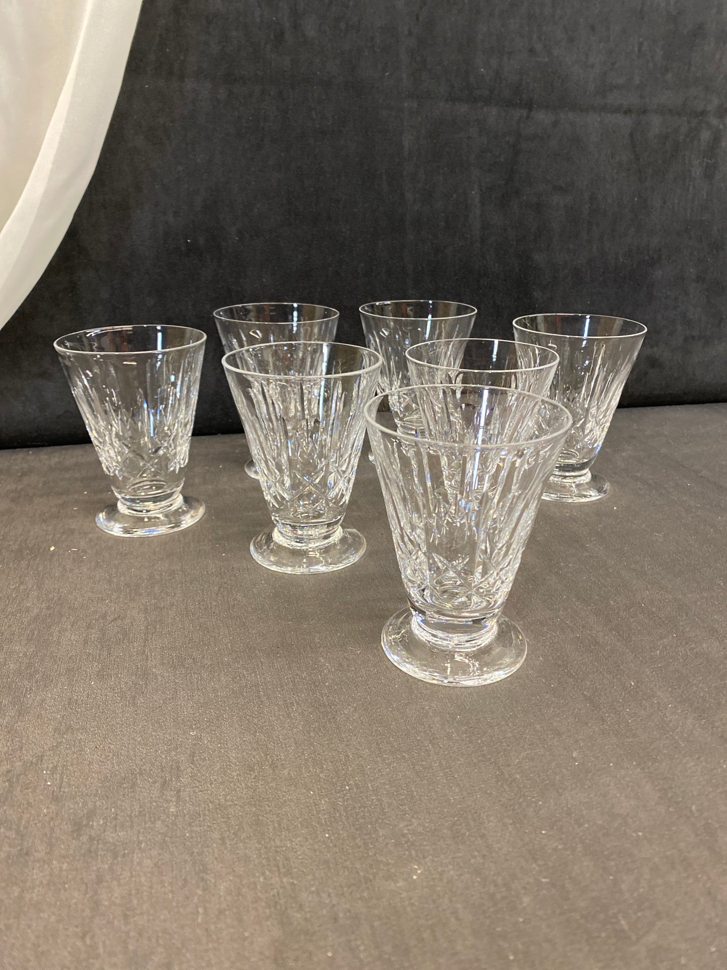 Set 7 E&L Crystal Juice Glasses