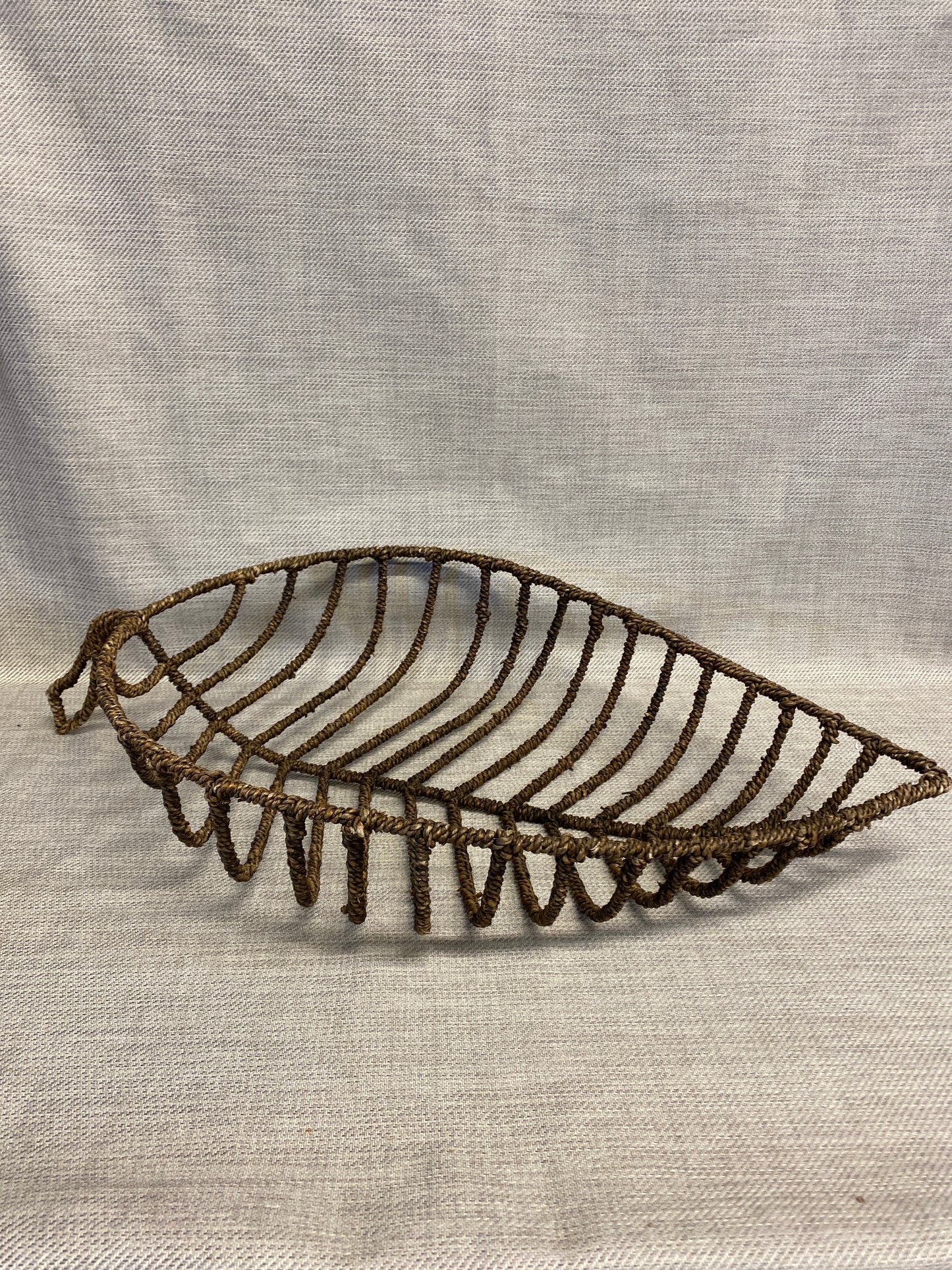 Leaf Shaped Basket - Brown String