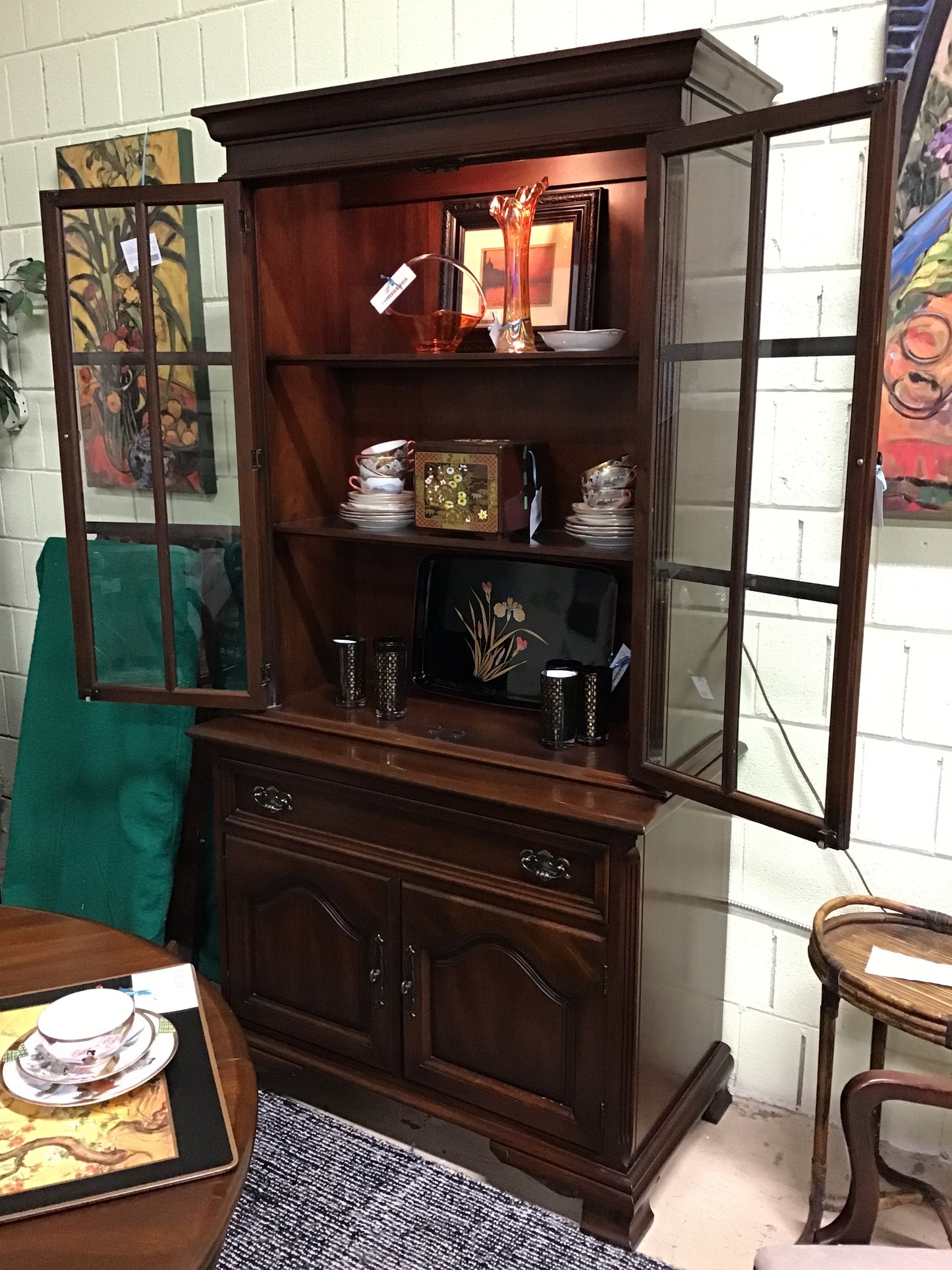 Gibbard Mahogany 2PC China Cabinet