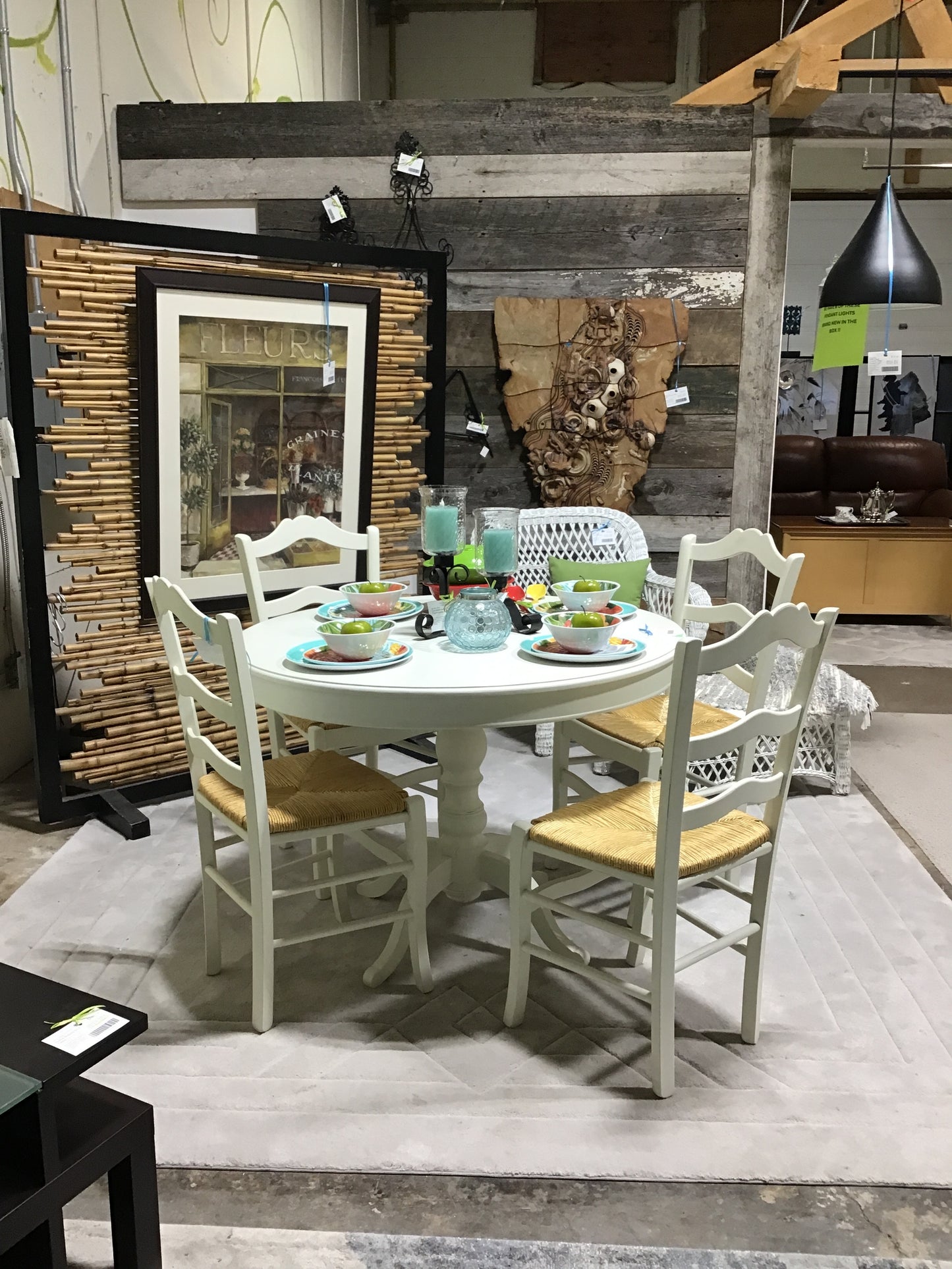 5PC Ballard Designs Dining Set - White