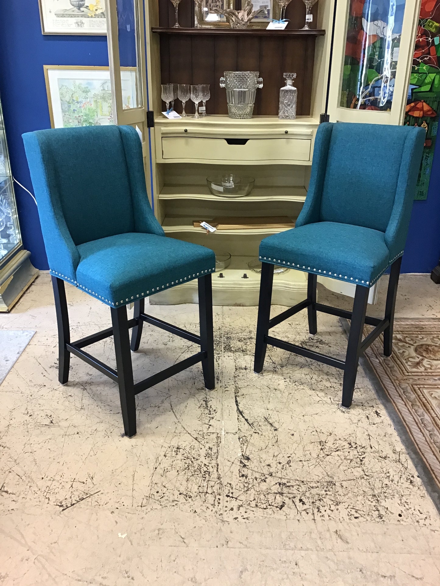 PAIR Modway Counter Stools - Blue