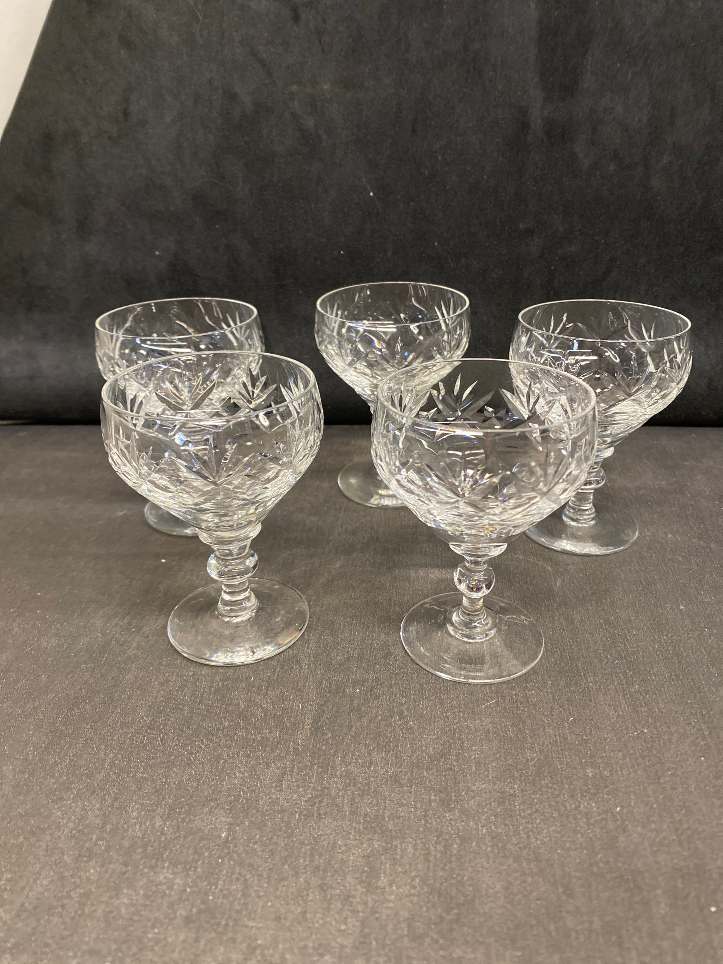 Set 5 Webb Corbett Cocktail Glasses