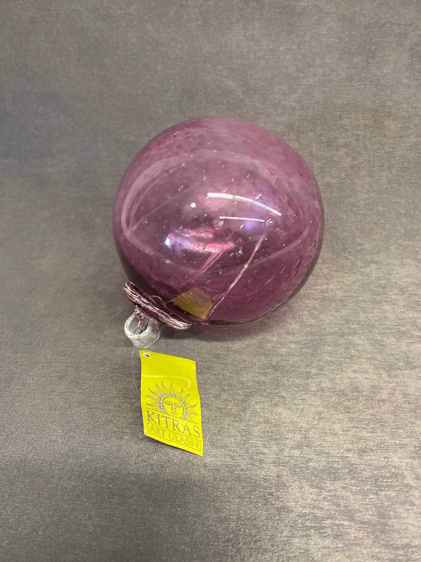 Kitras Art Glass Witch Ball - Red