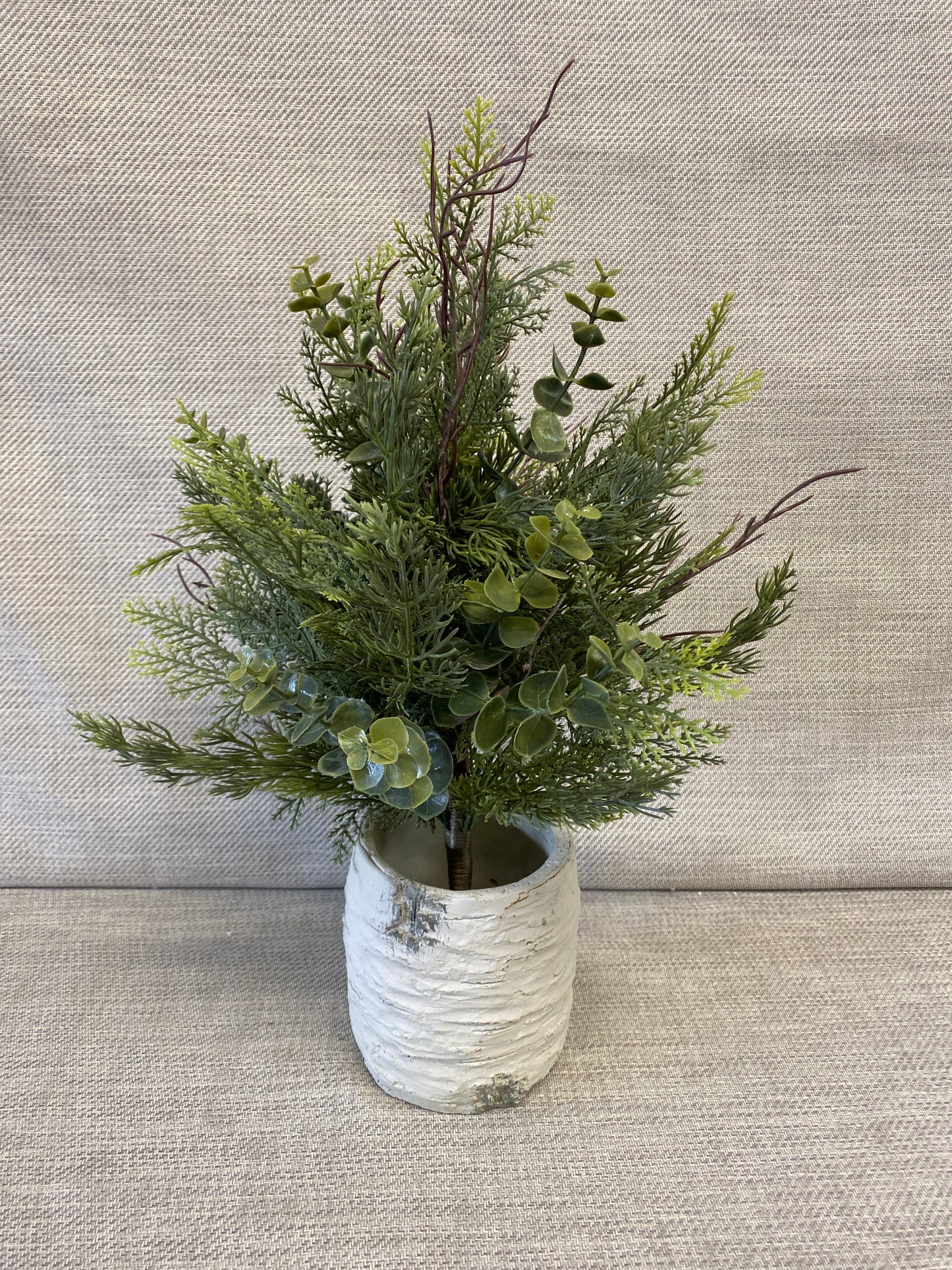 New! Faux Greenery - White Pot