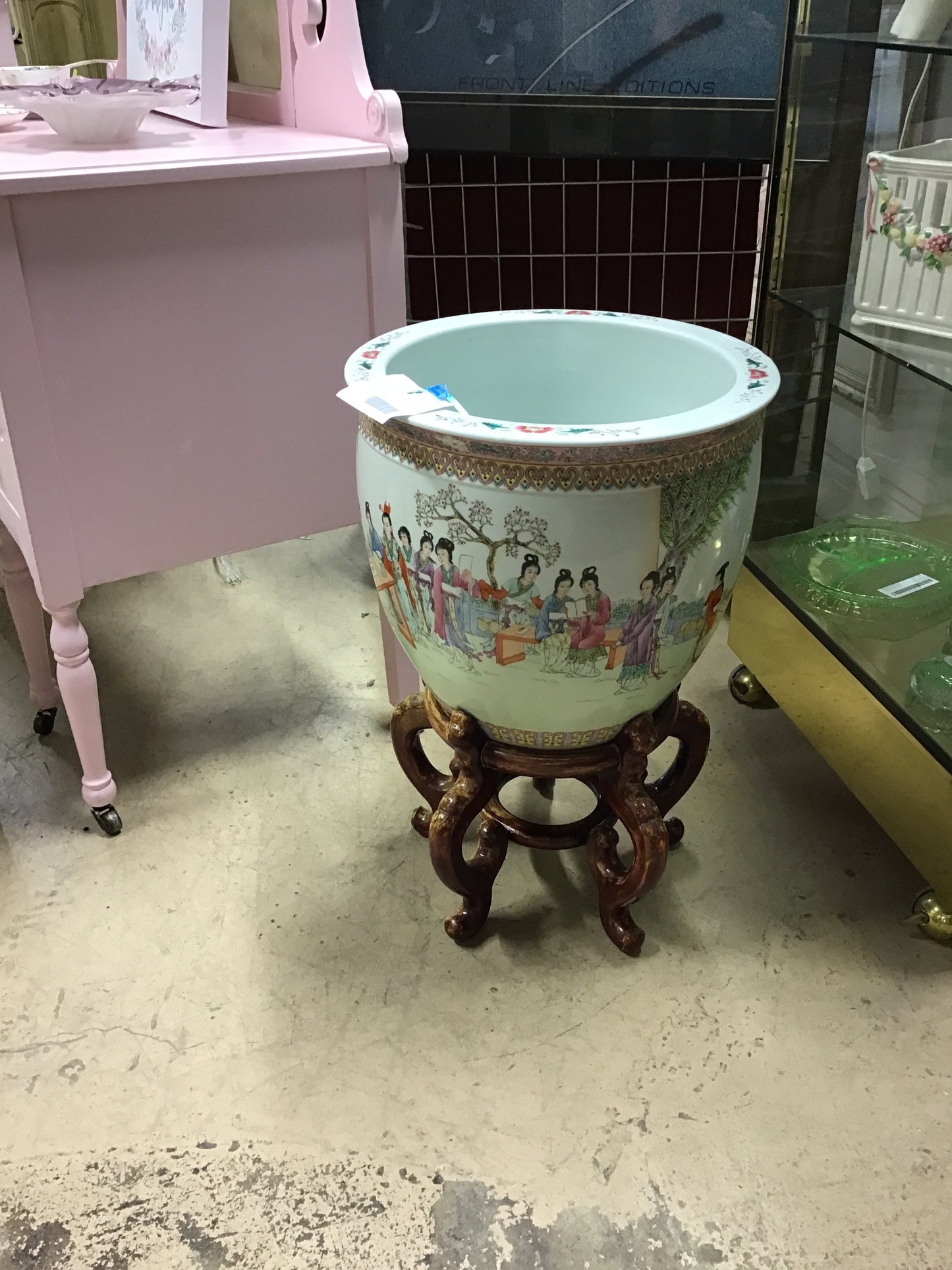 Asian Fish Bowl w/Stand