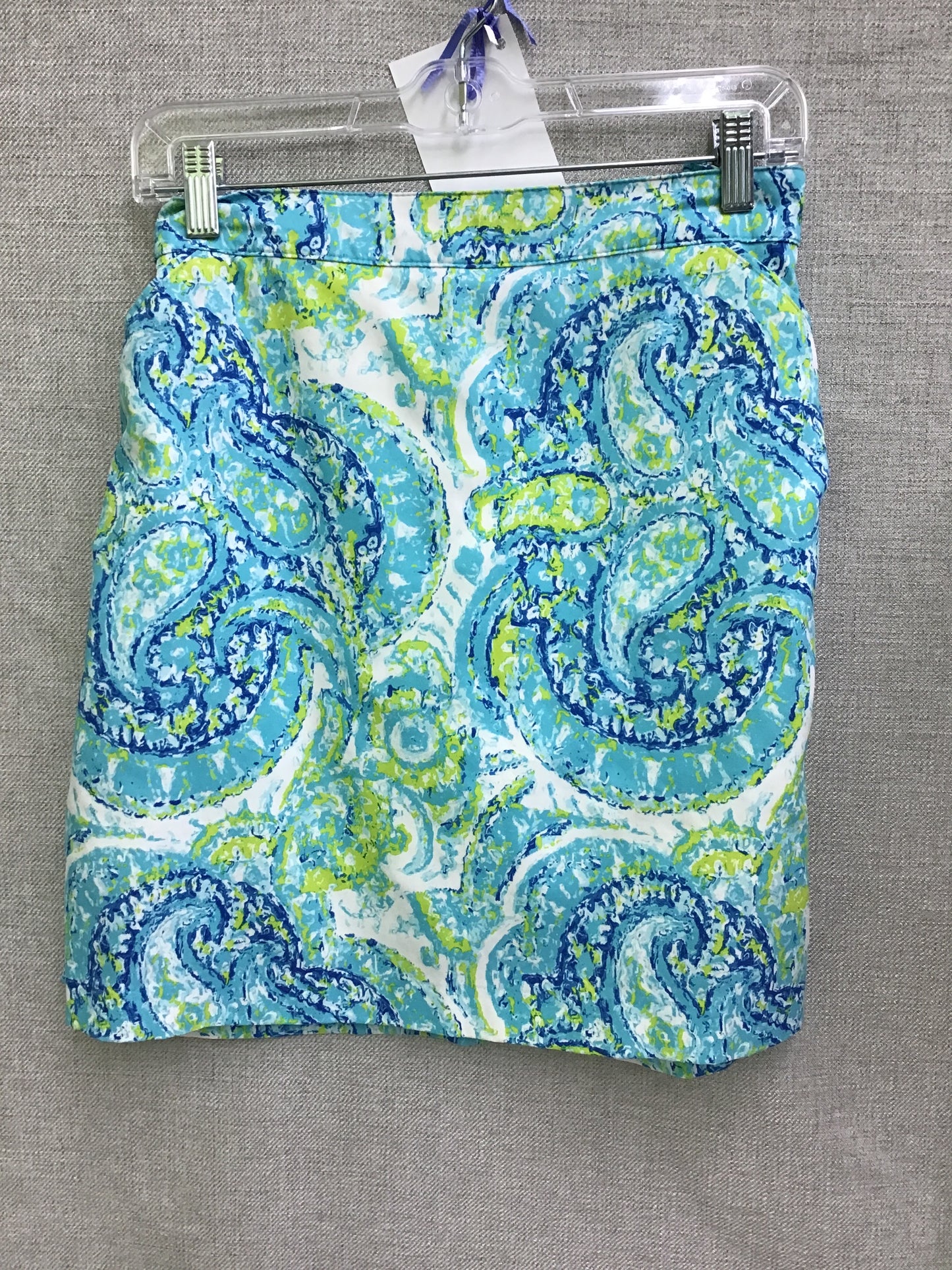 Green and Blue Print Golf Skort