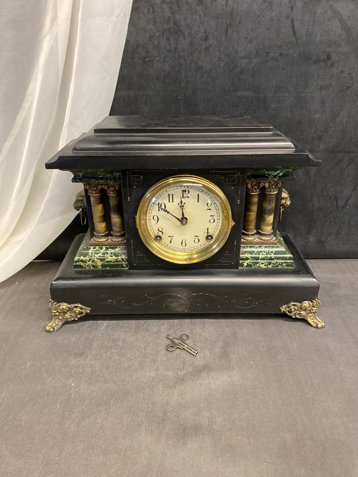 Antique Sessions Mantel Clock