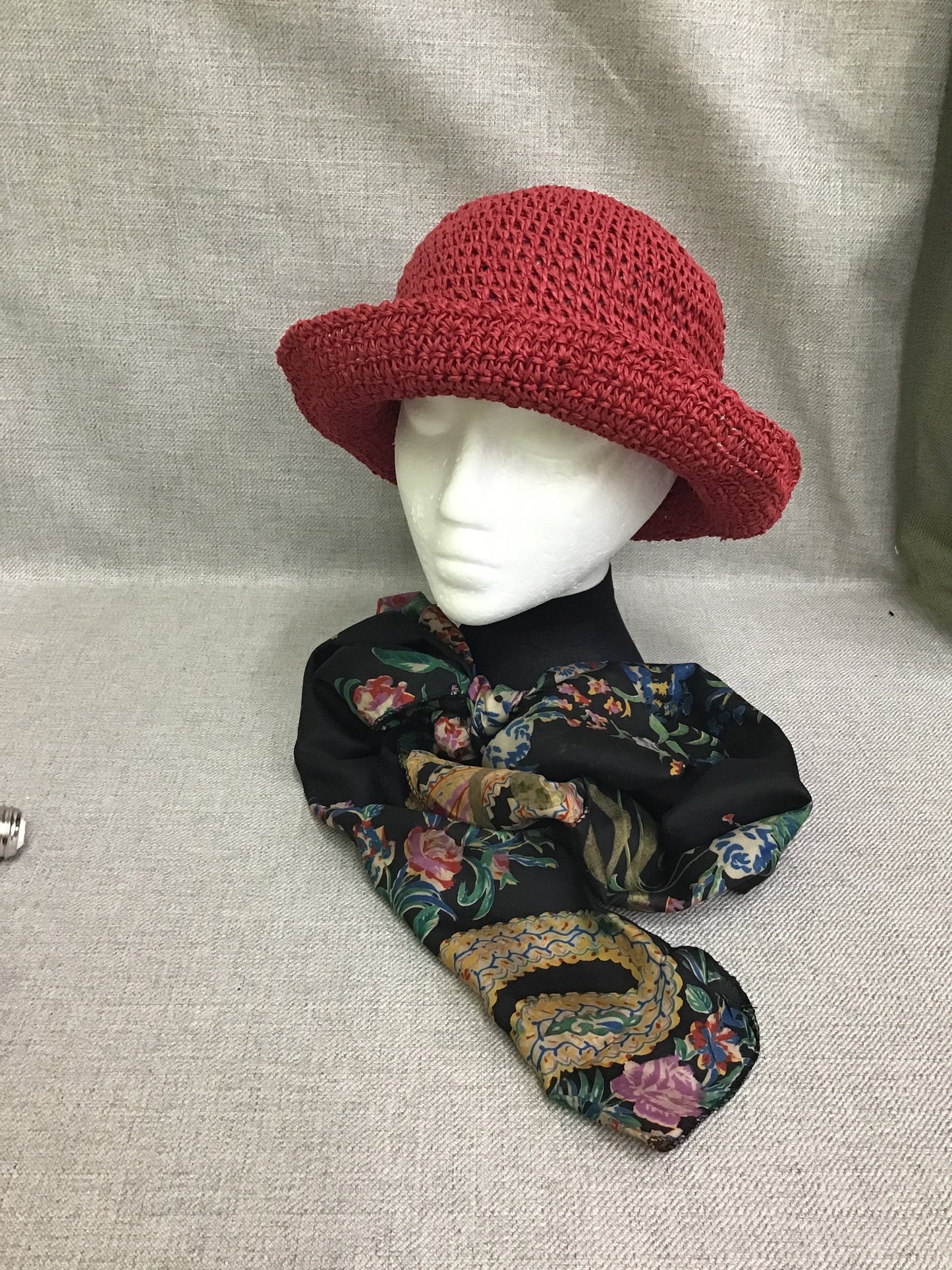 Red Paper Bucket Hat