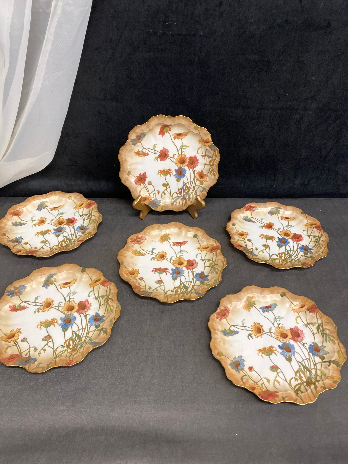 SET 6 Antique Doulton Luncheon Plates