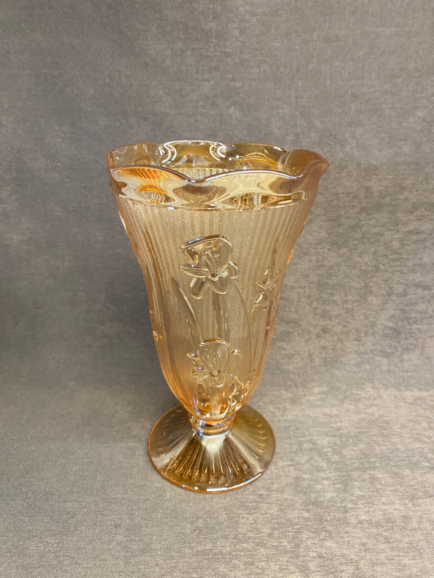 Vintage Jeanette Glass Vase - Iris