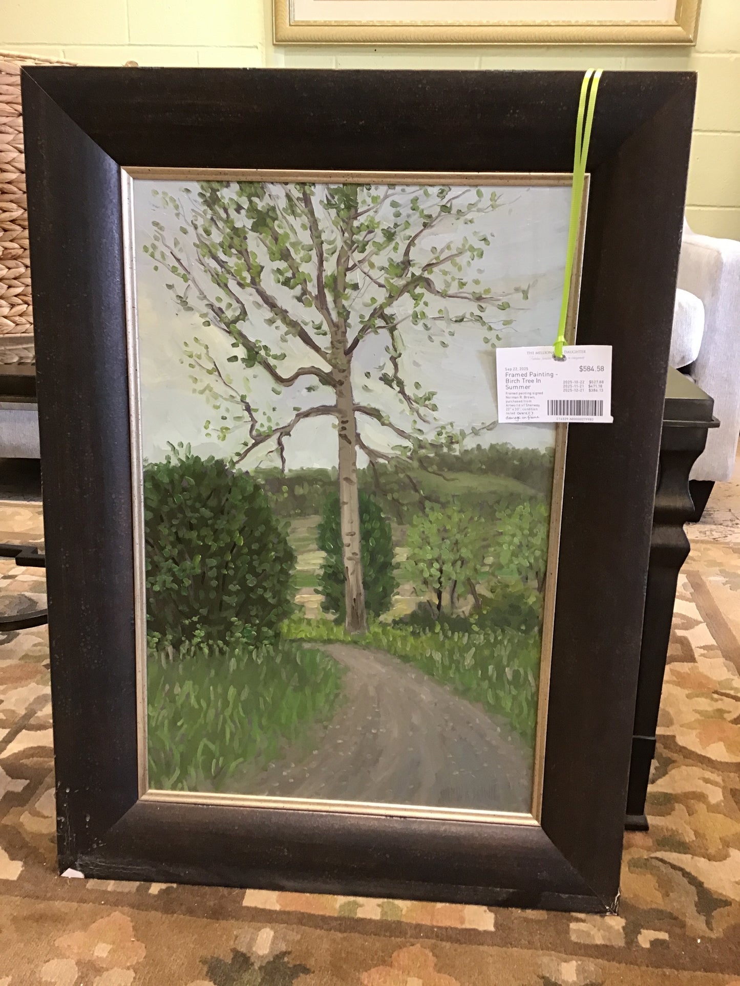 Framed Painting - Birch Tree In Summer