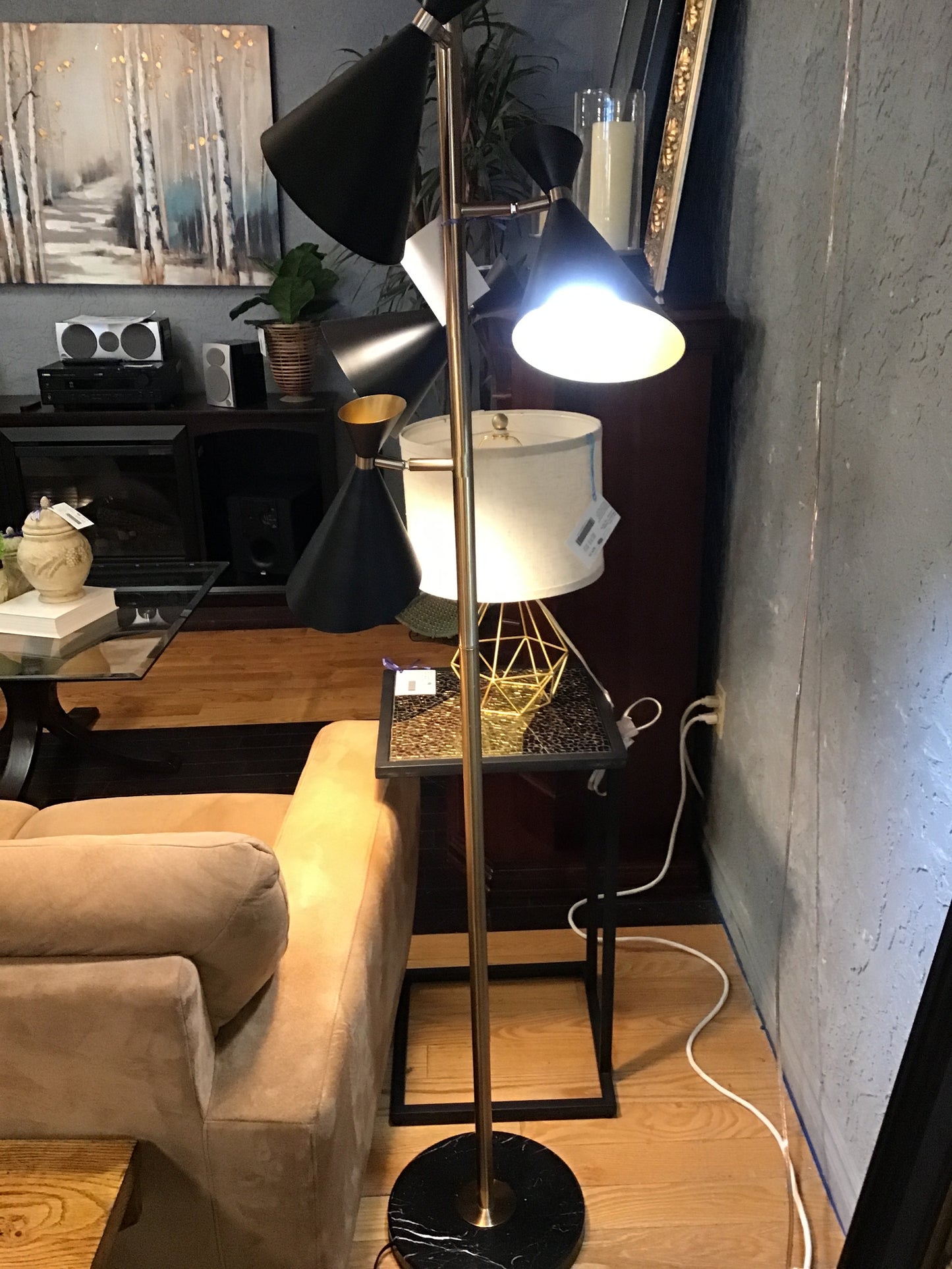 MCM Stilnovo Floor Lamp- 68.5"h