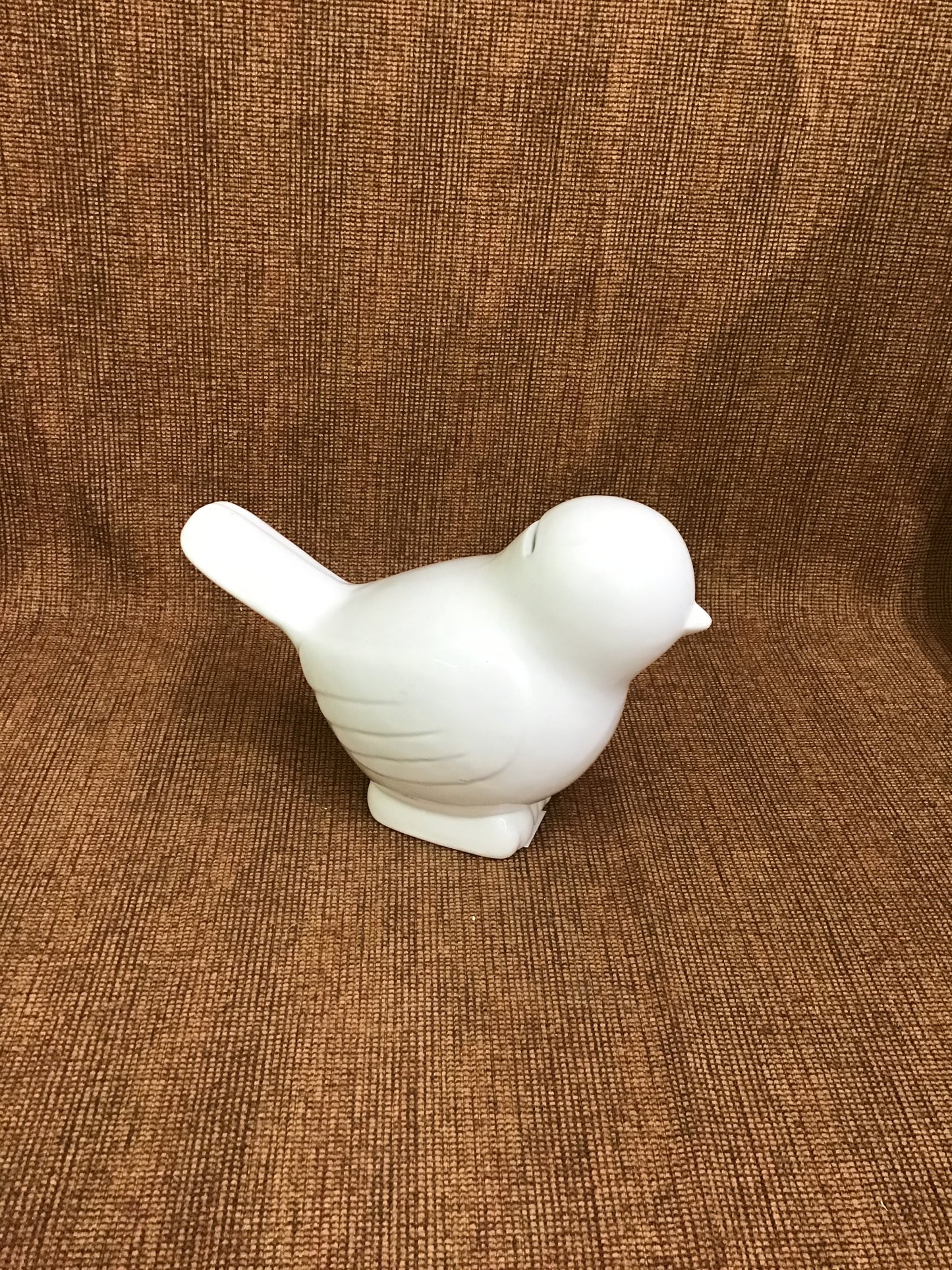White Ceramic Bird Bank