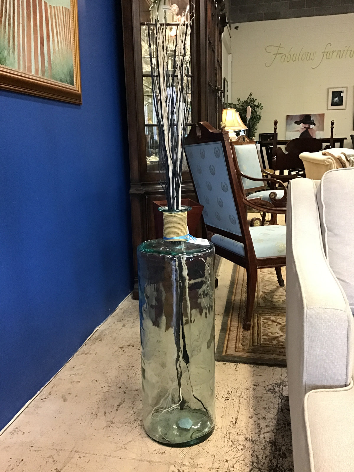 Tall Recycled Glass Bottle Vase