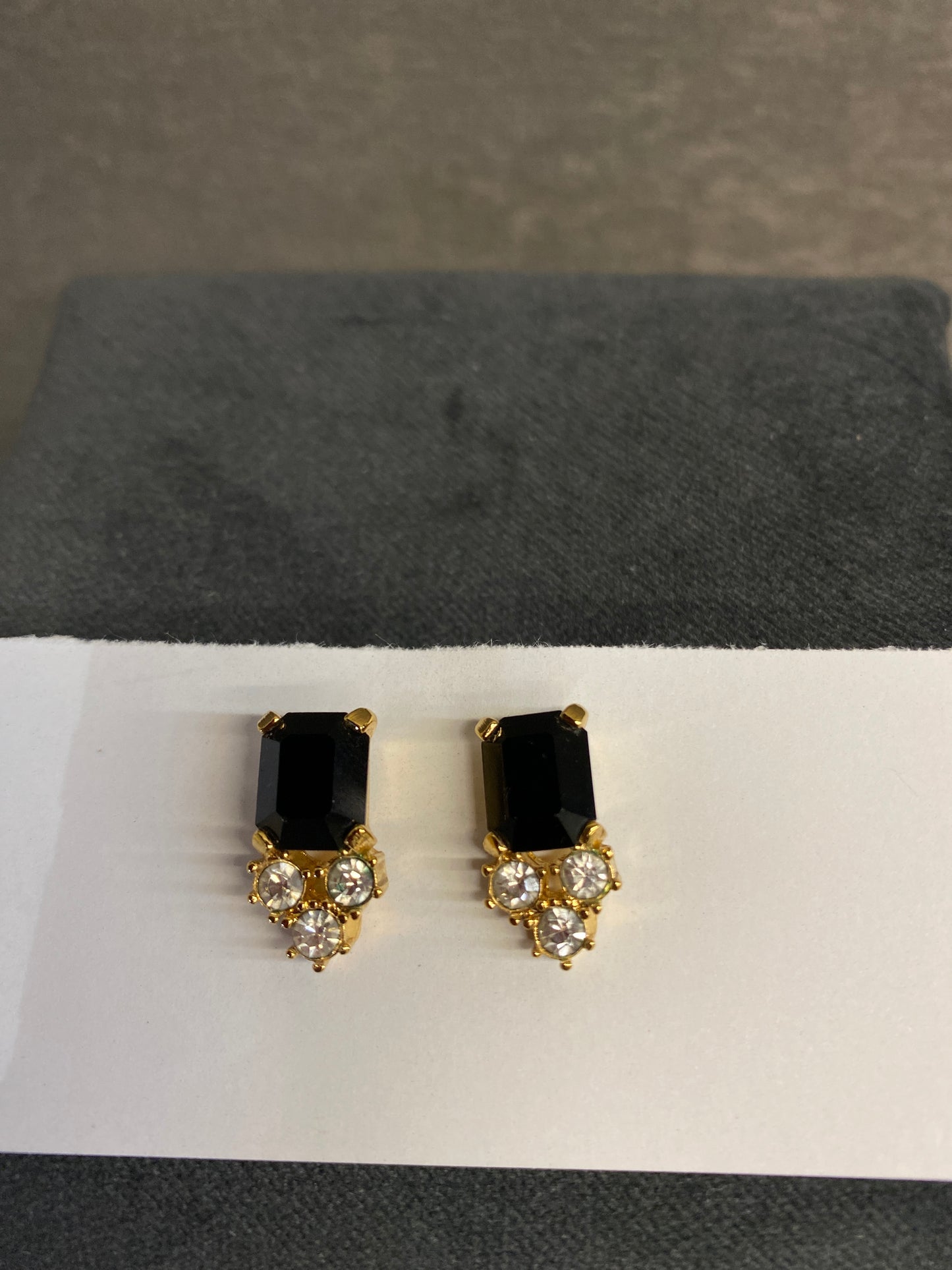 Pair Pierced Earrings - Black