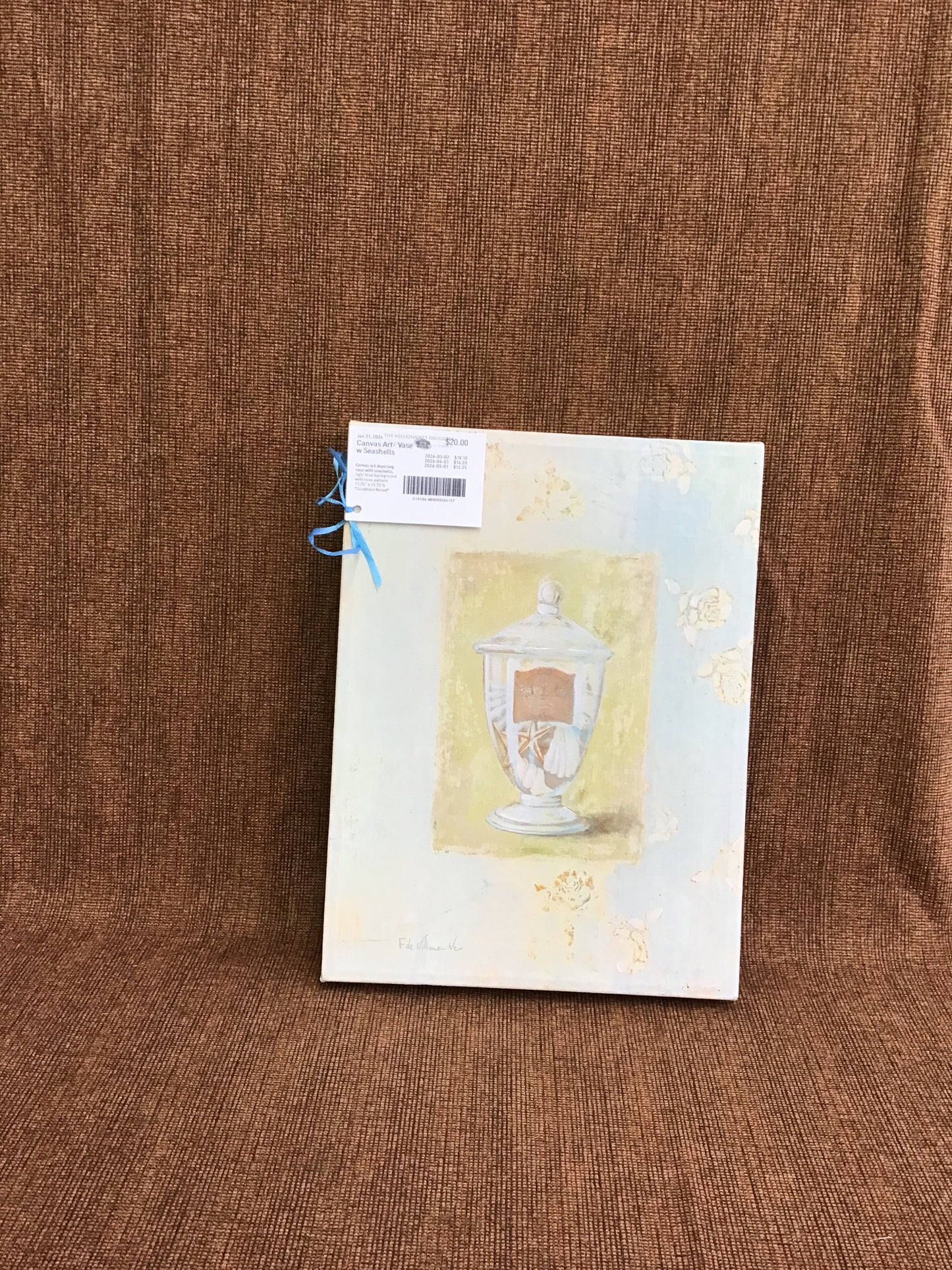Canvas Art- Vase w Seashells