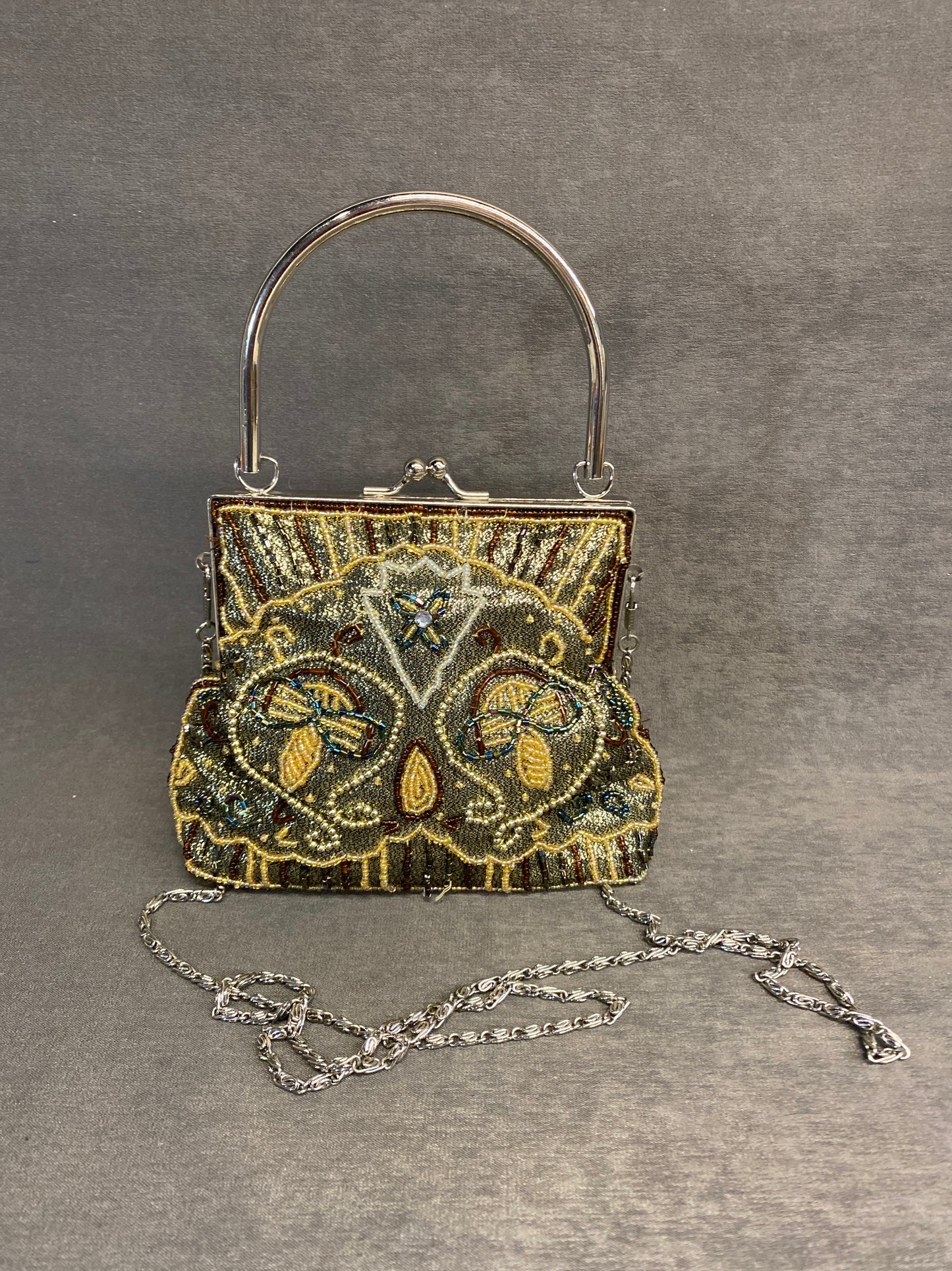 Beaded Evening Bag - Green
