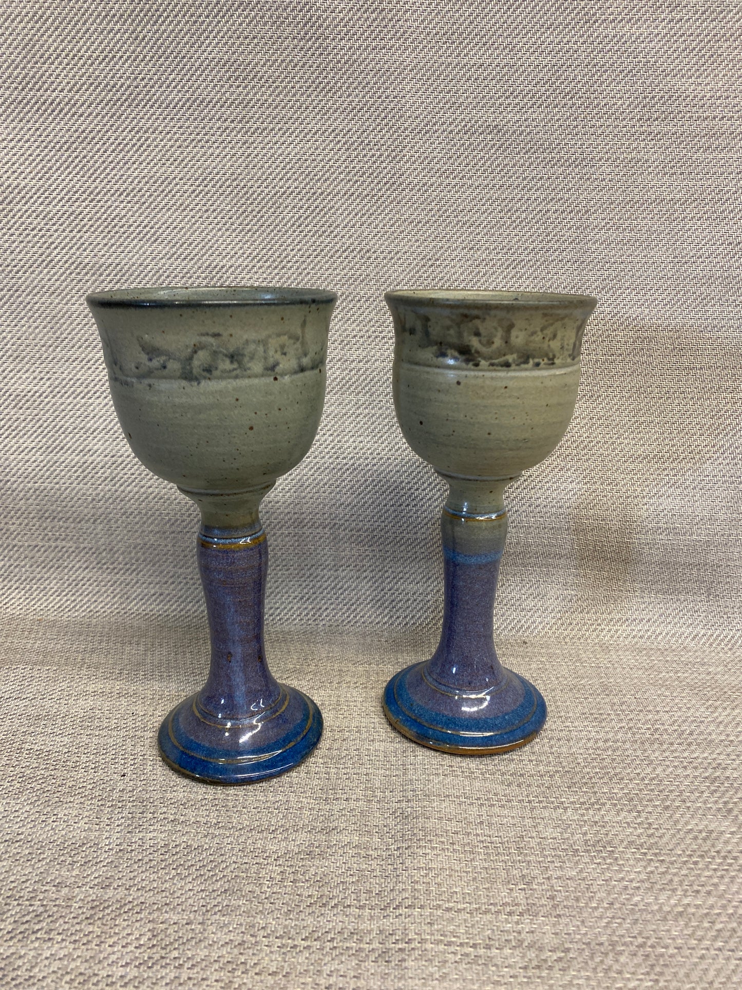 PAIR Studio Pottery Goblets- Blue