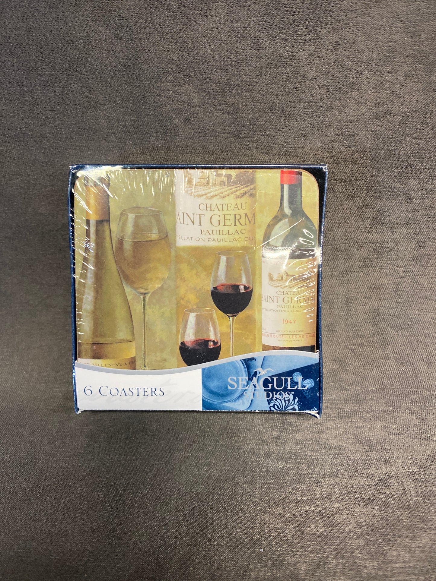 SET 6 Seagull Coasters "Vintage Wine"