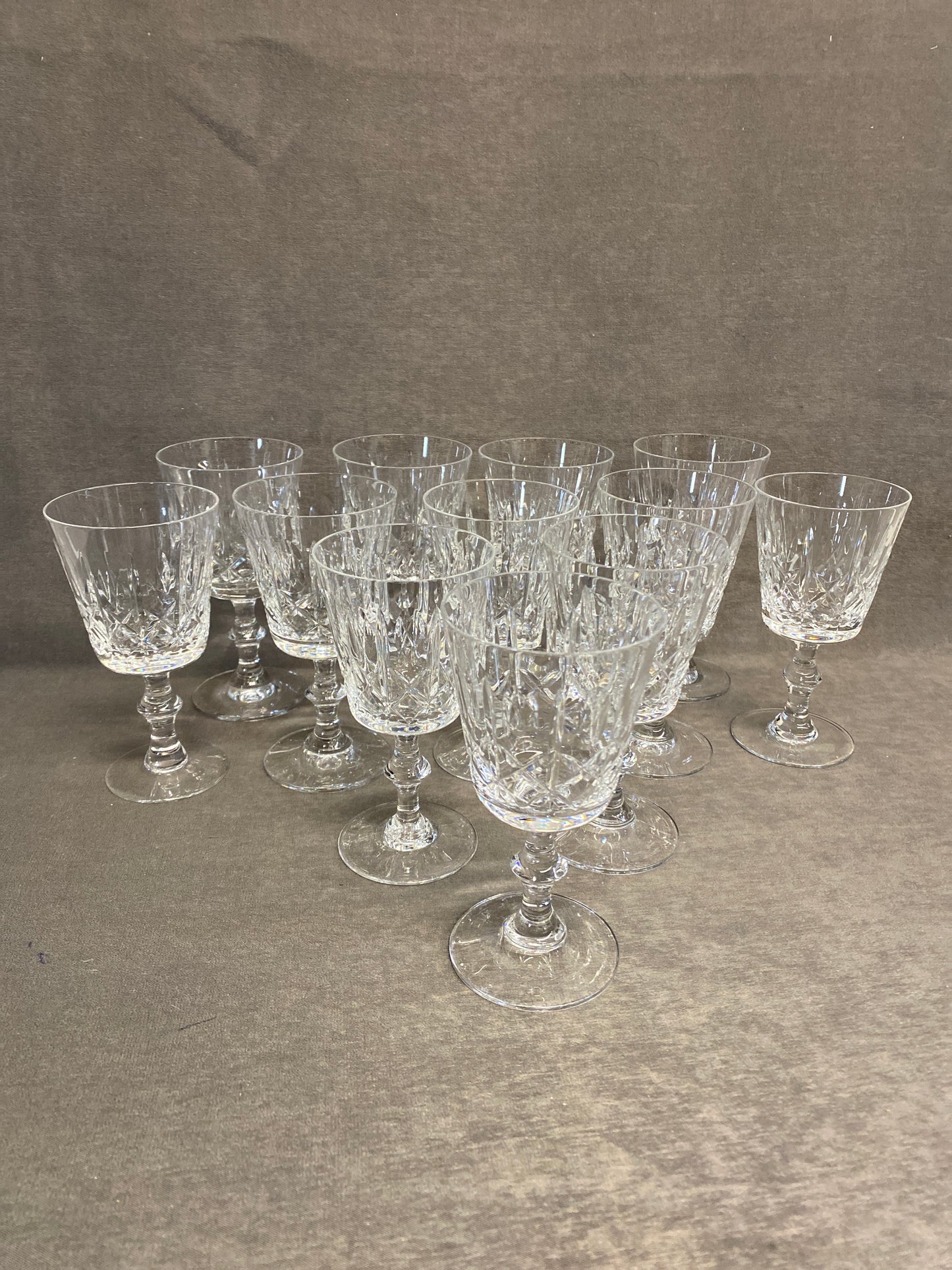 Set 12 Olive & Cross Wine Glasses