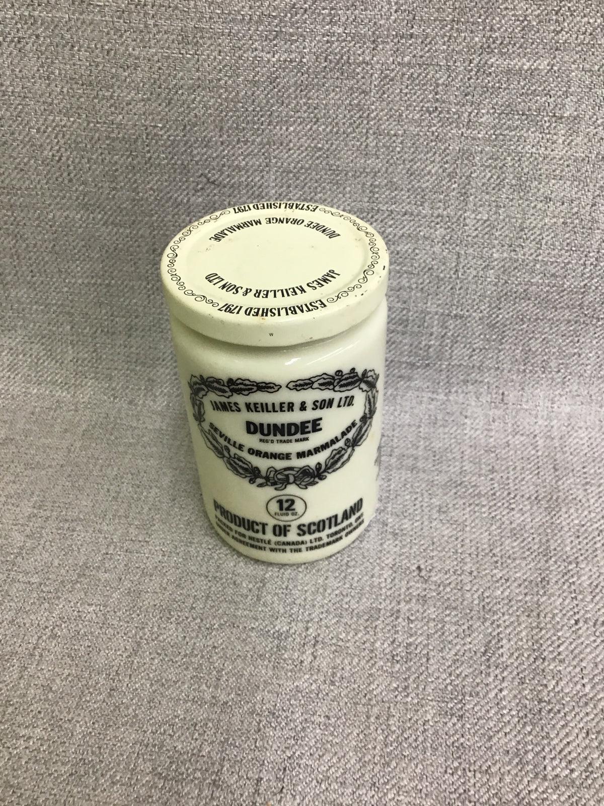 Vintage Orange Marmalade Ceramic Jar
