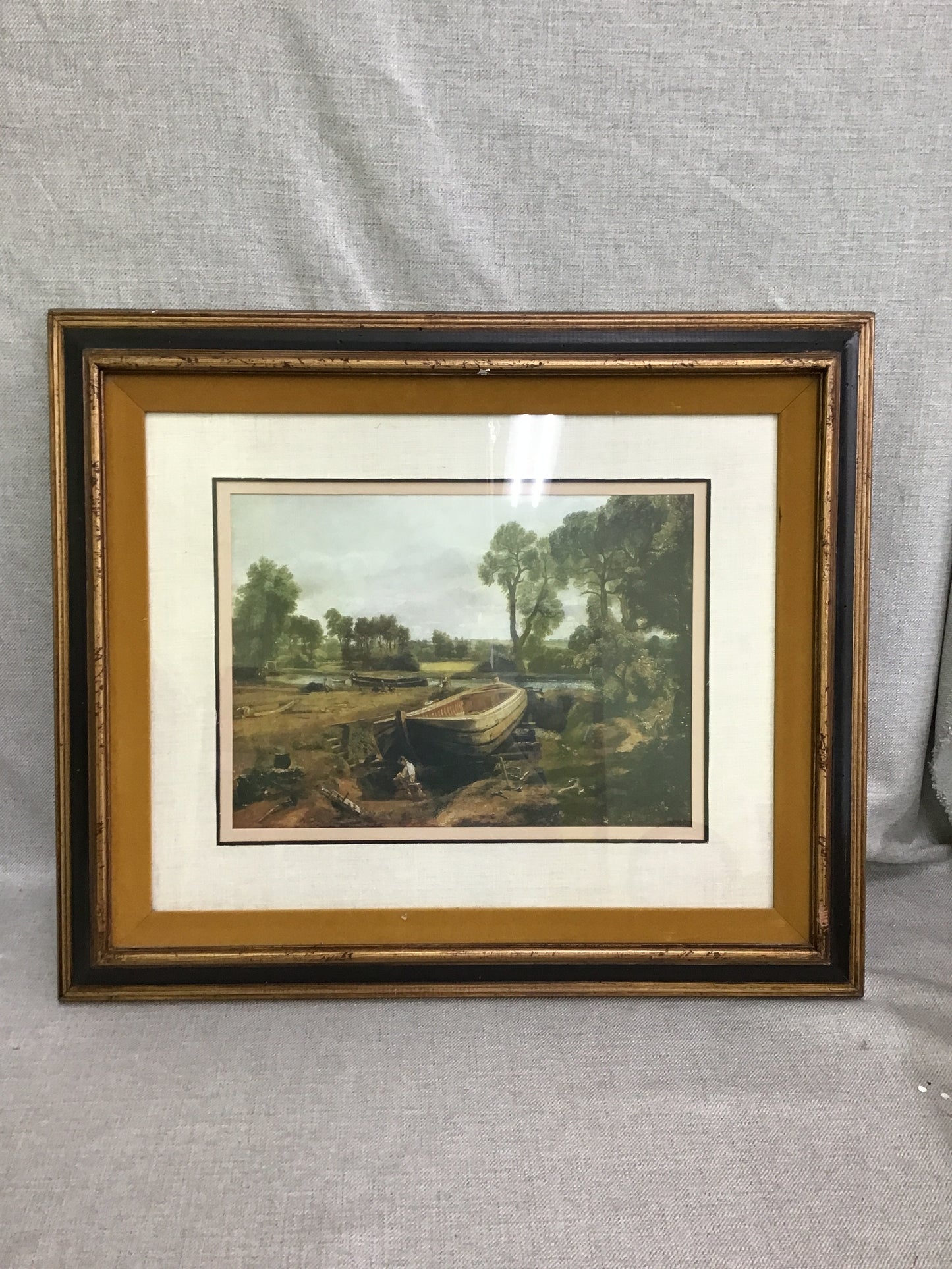 Framed John Constable Boat Print