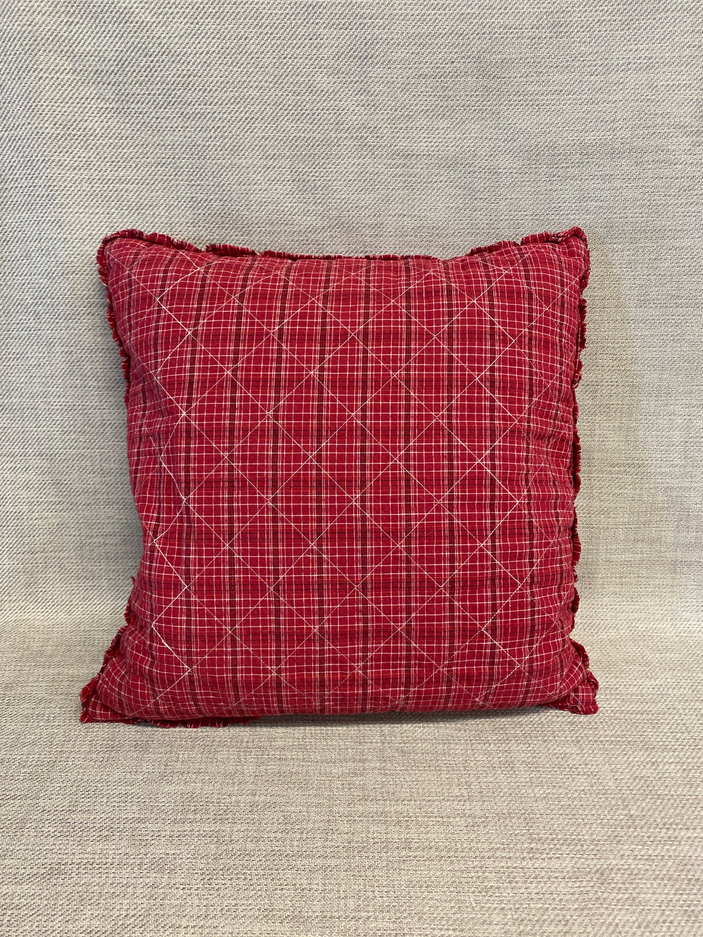 Brunelli Cushion - Red Plaid