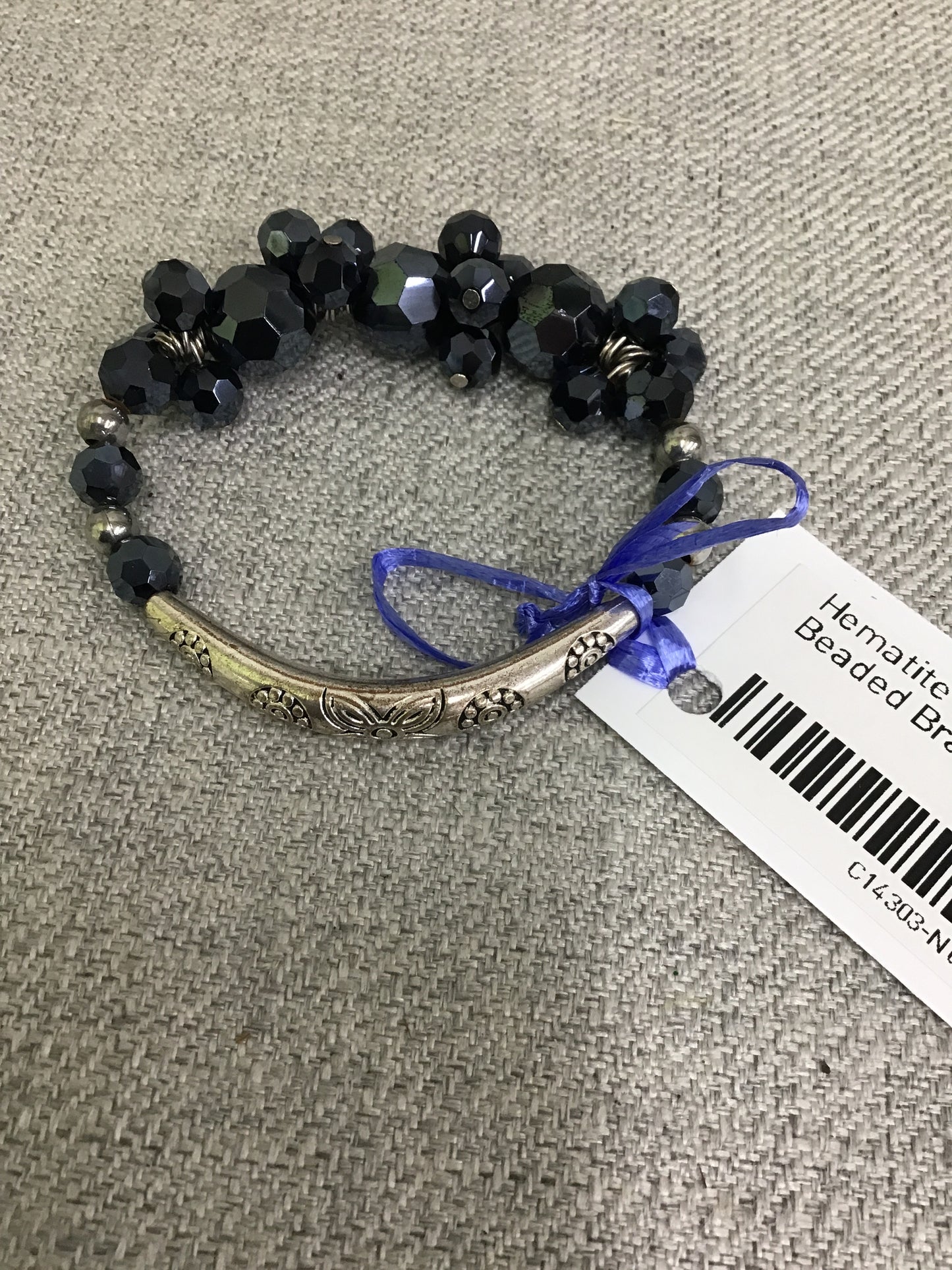 Hematite Black Beaded Bracelet